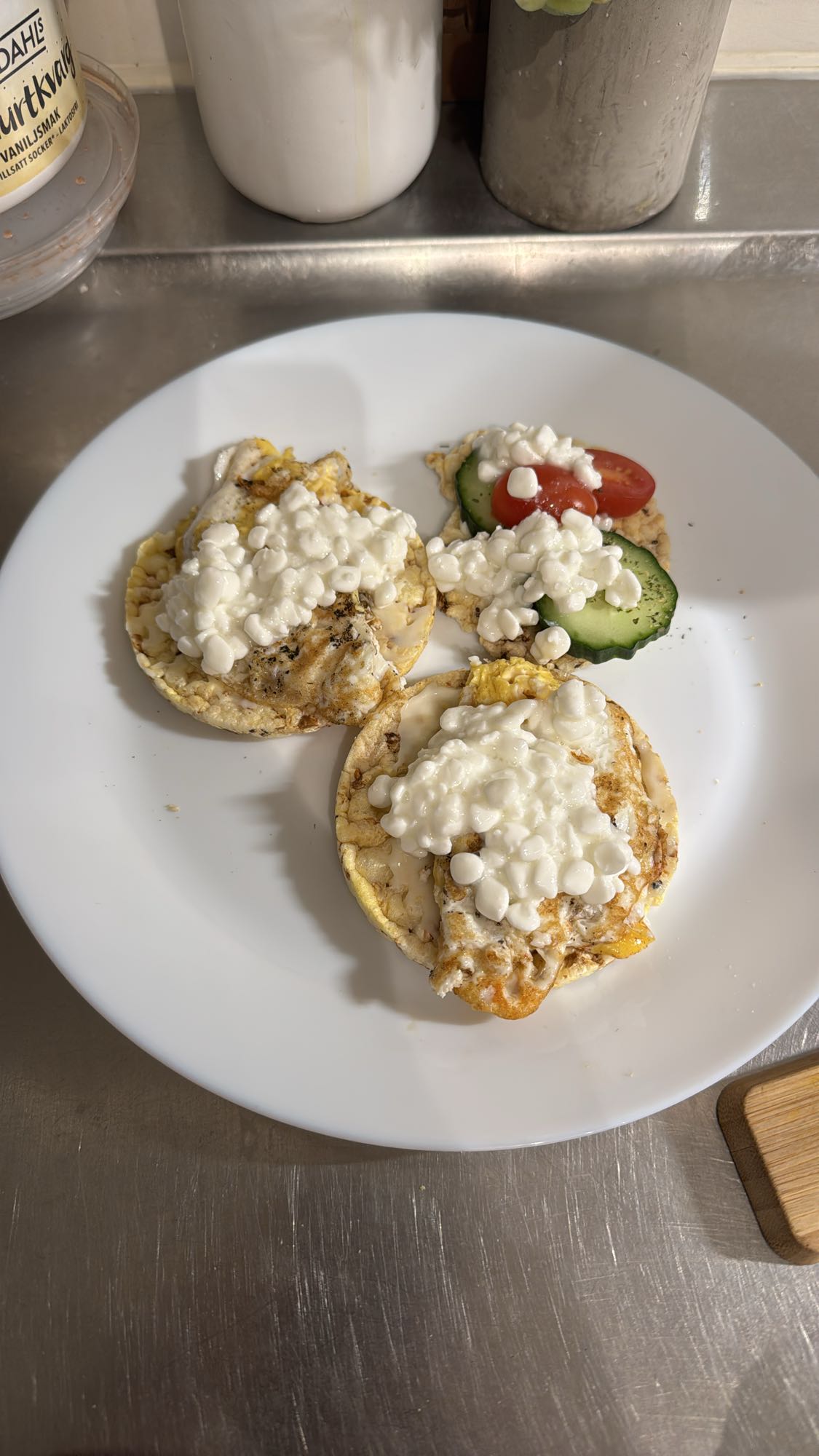 Riskakor med ägg & keso