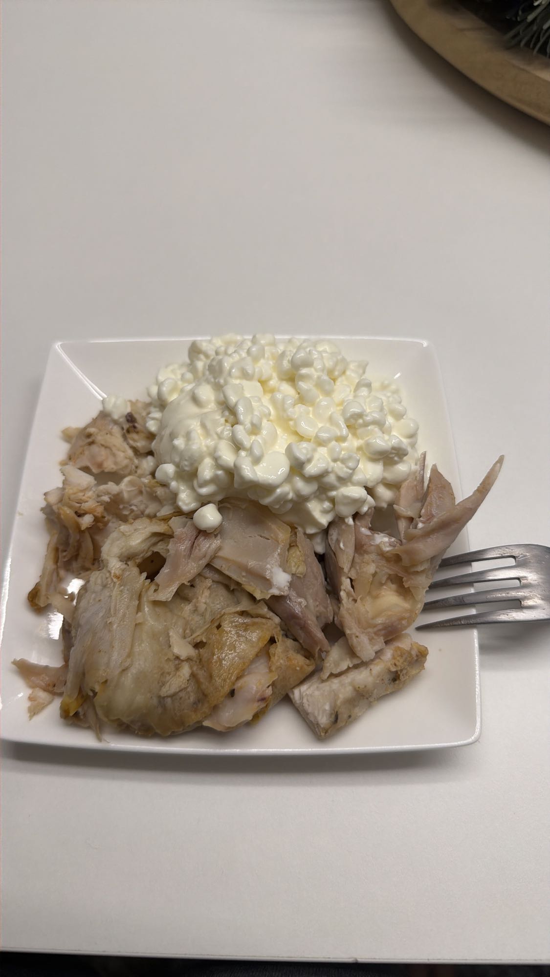 Kip met cottage cheese