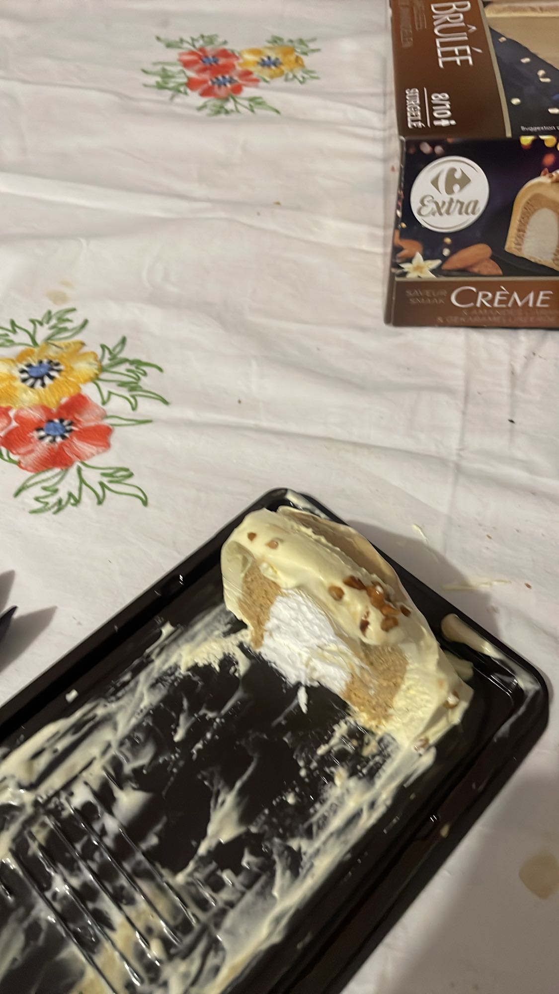 bûche crème brûlée