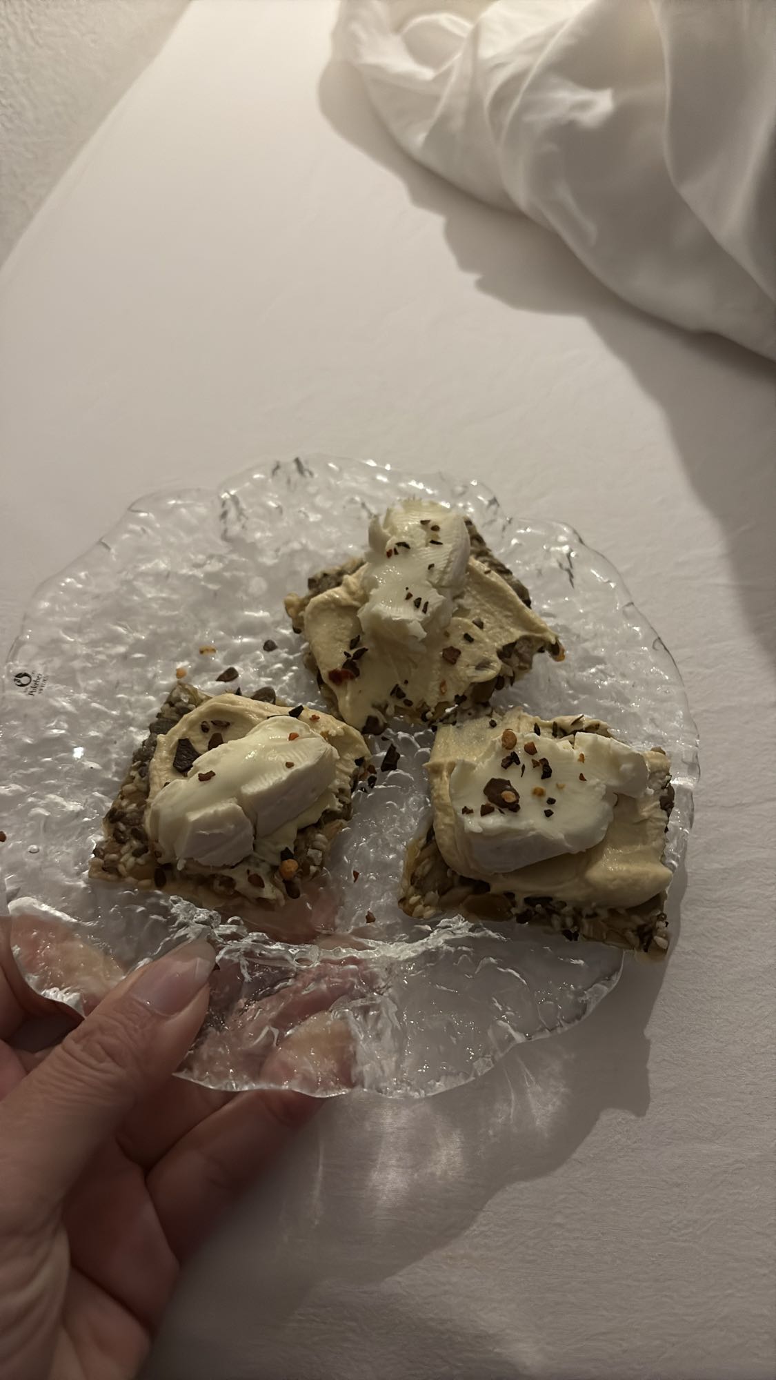 Frökex med ost & hummus