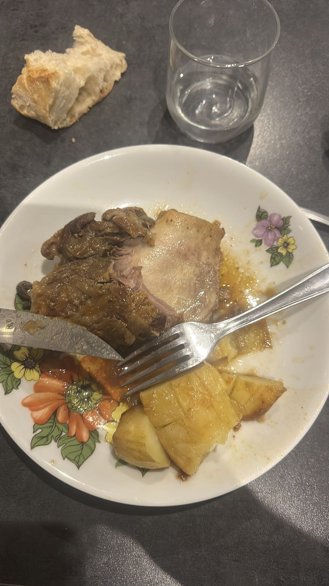 Porc rôti et patates