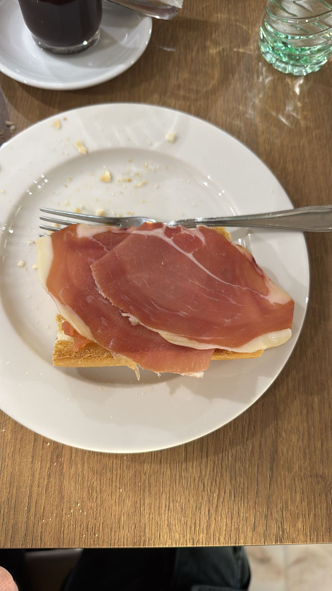 tostada con jamón