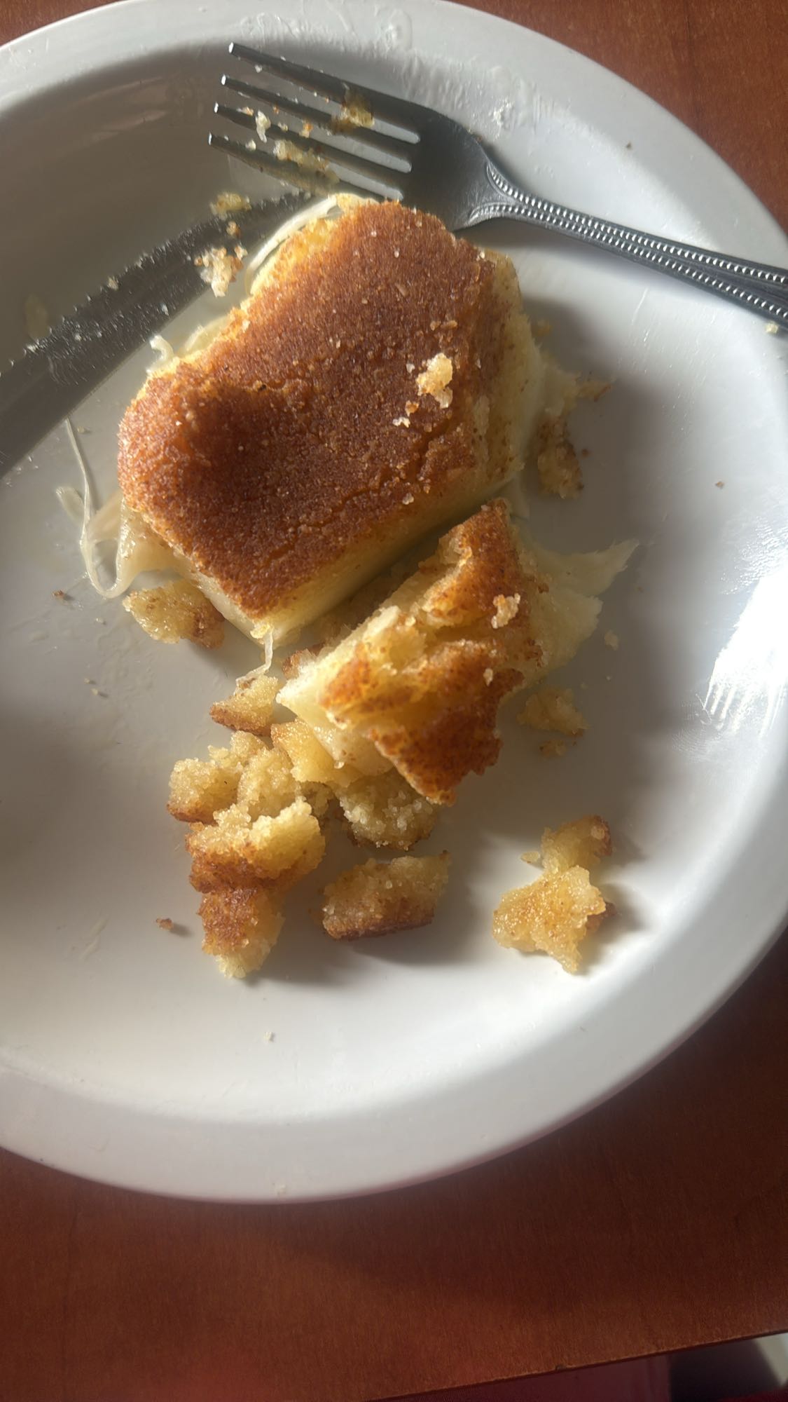 Sweet cornbread slice