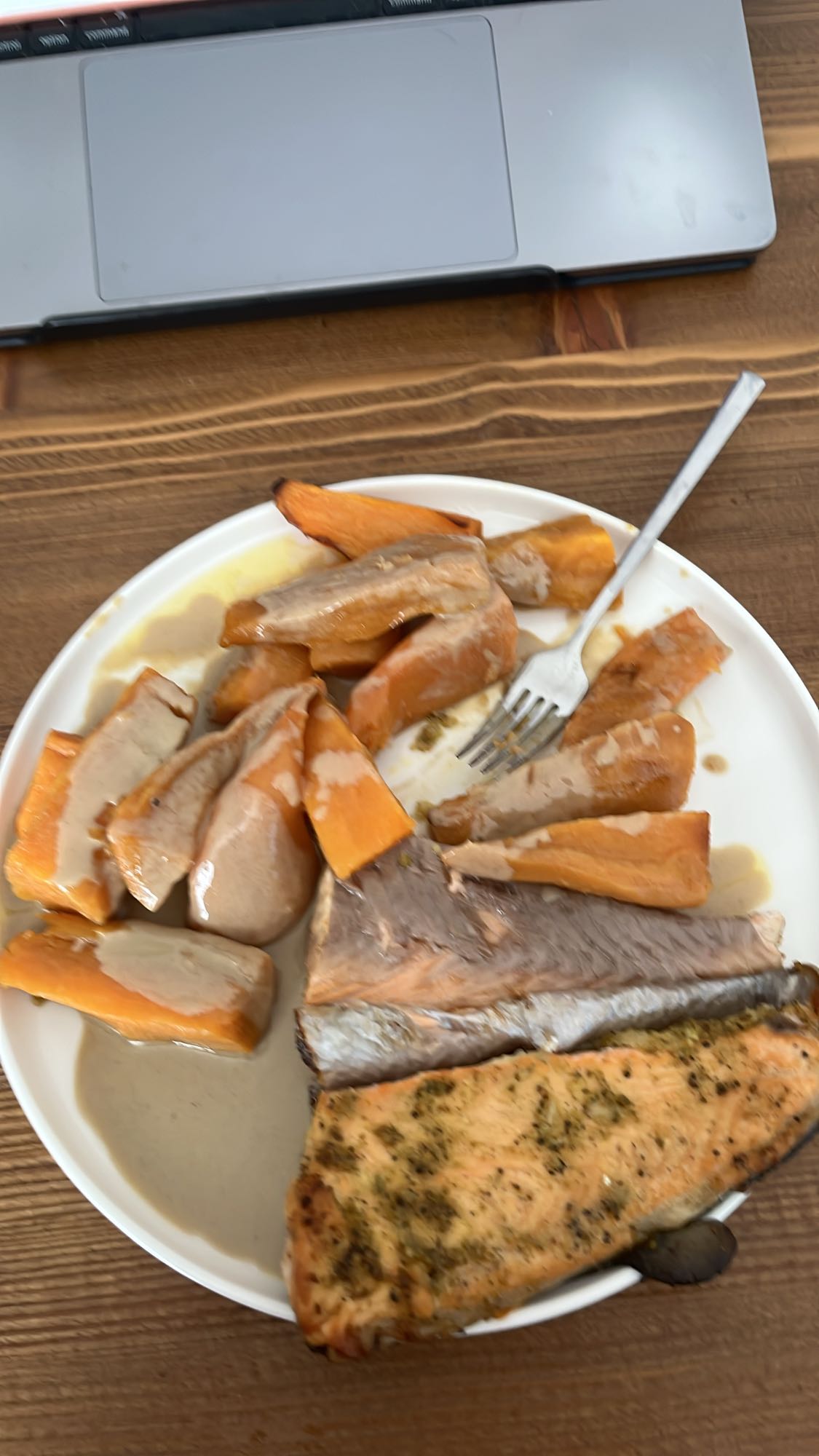 Salmon and sweet potato