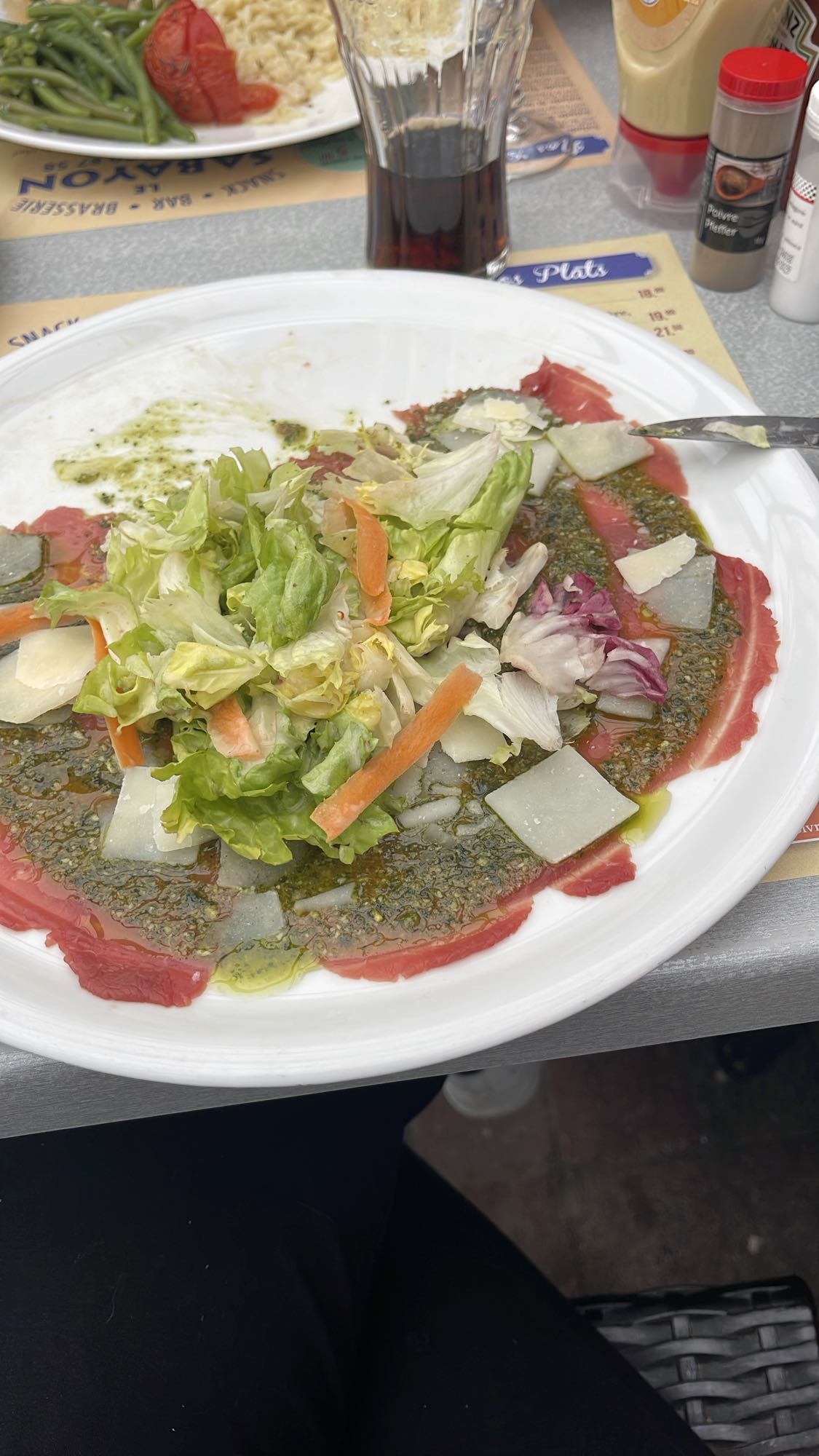 Carpaccio au pesto