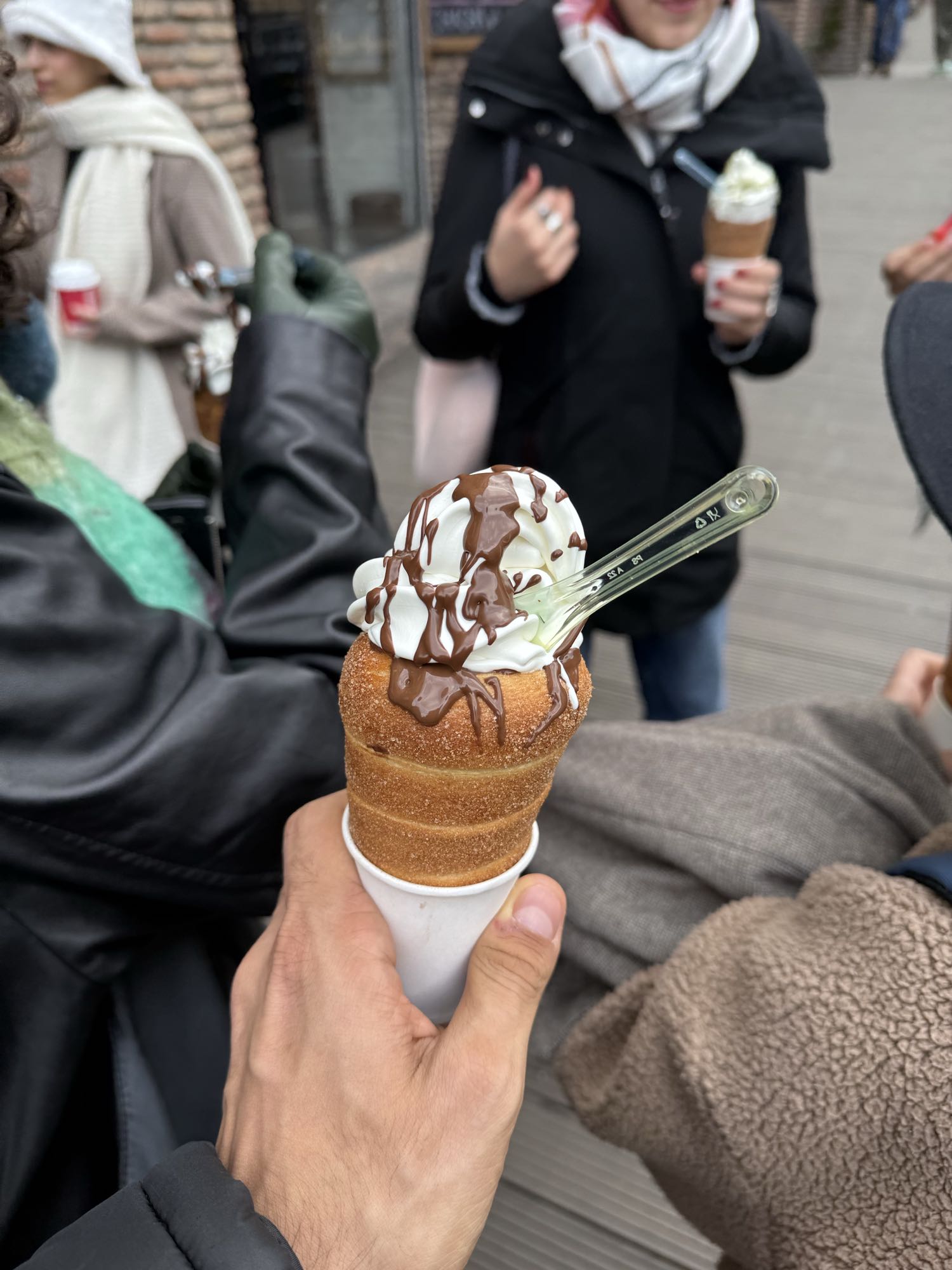 Chimney cone with ice cream