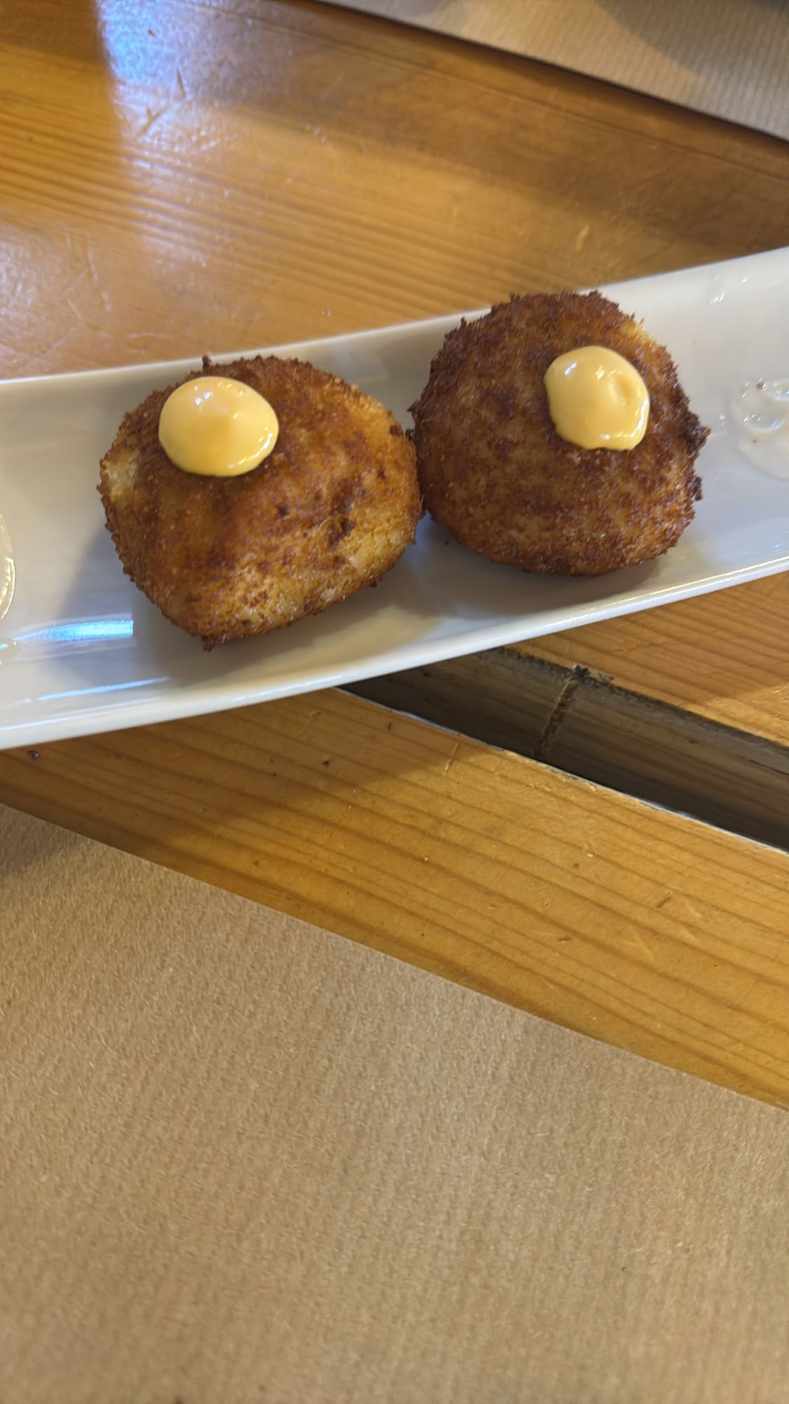 croquetas fritas con mayonesa