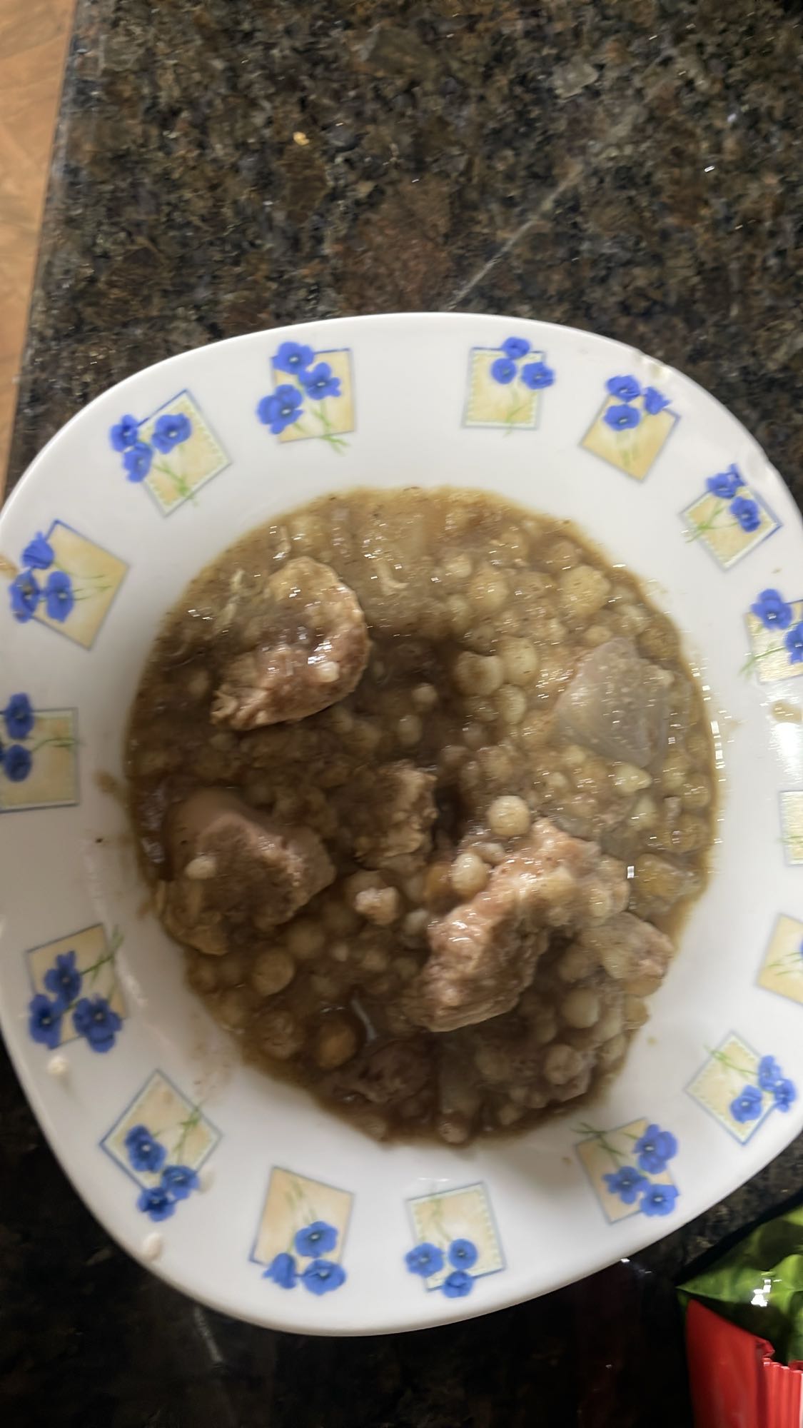 Lentil stew with meat