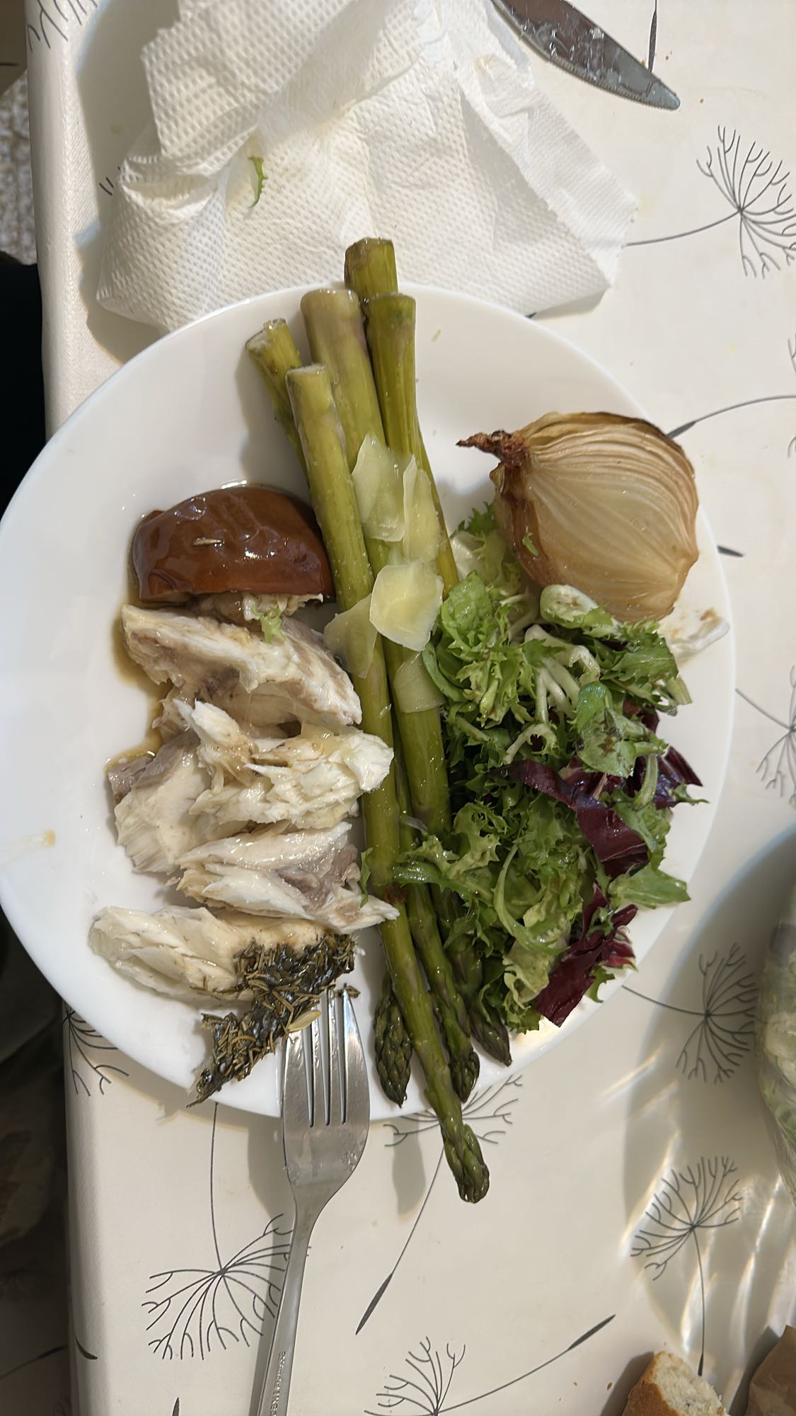 Fish with veggies plate