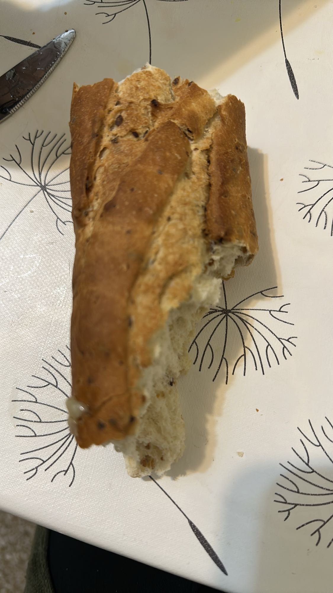 Multigrain bread piece