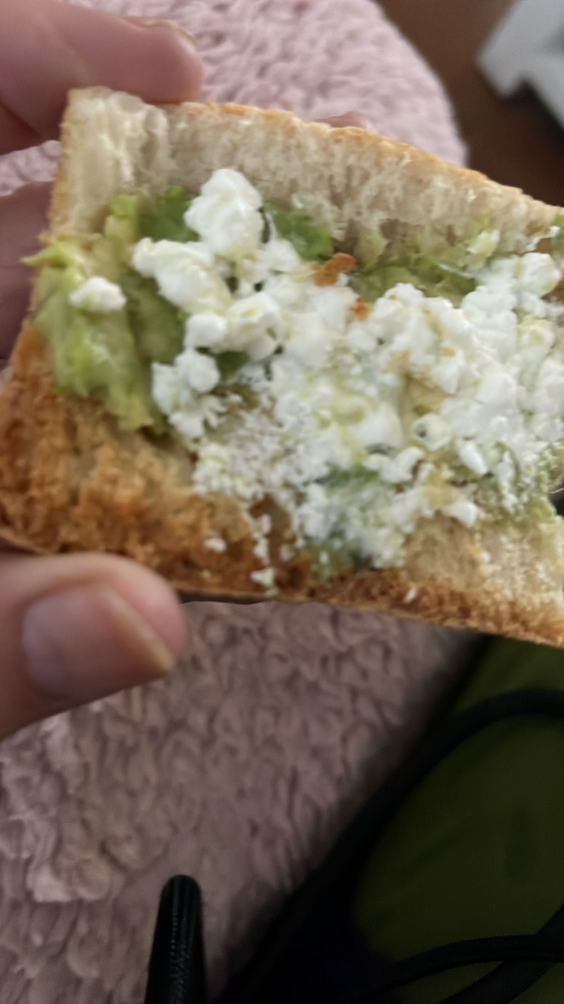 Avocado cottage cheese toast