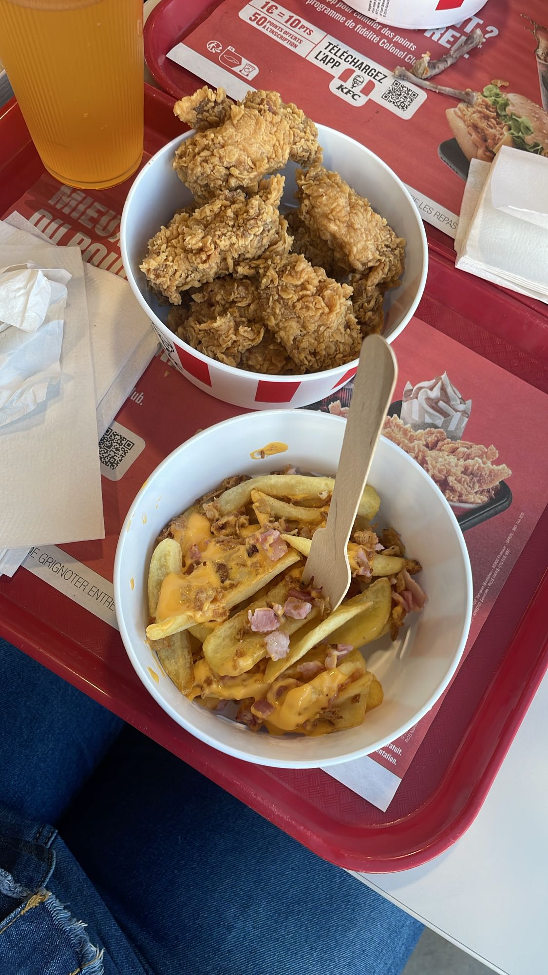 Poulet frit et frites