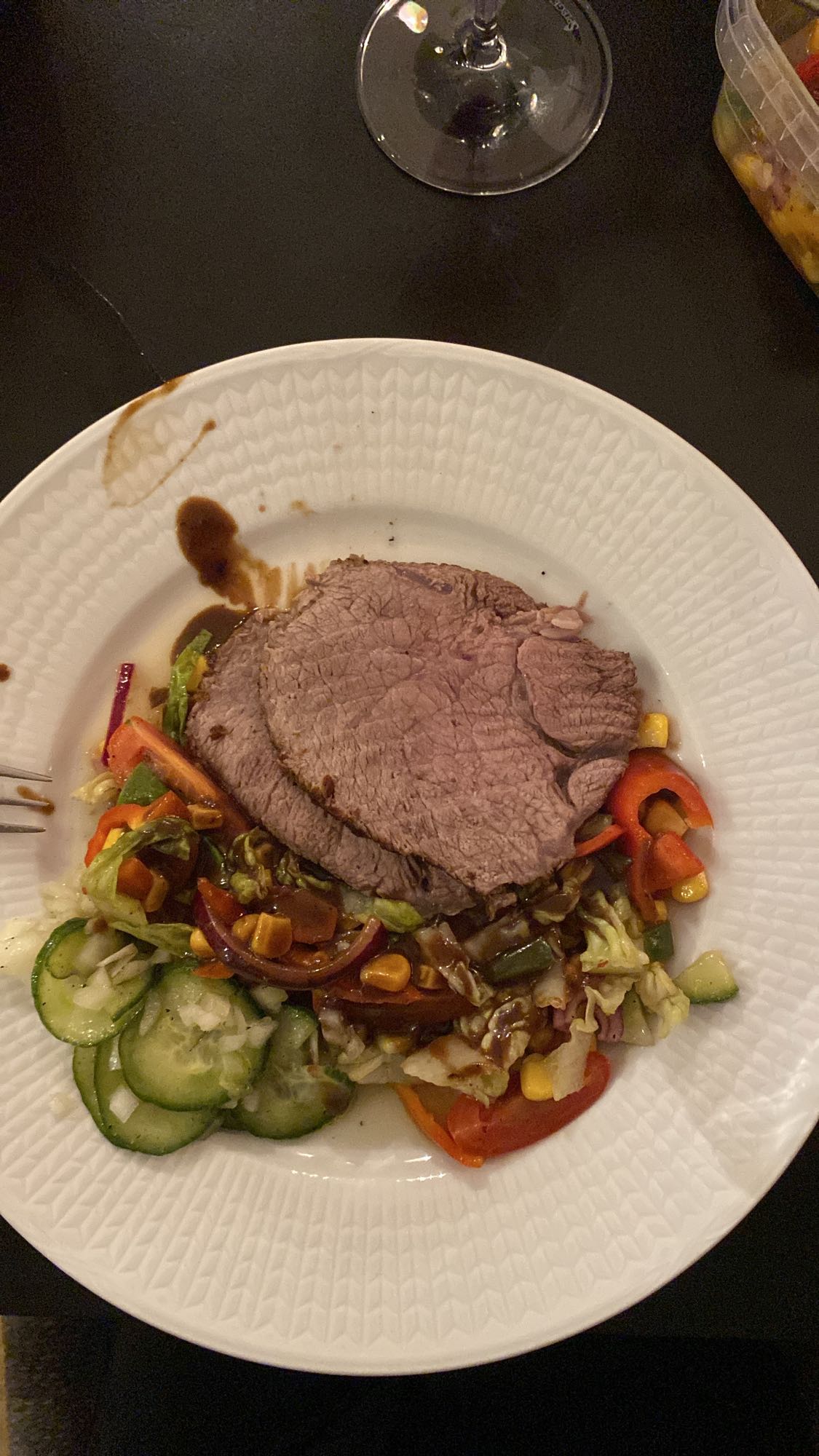 Rostbiff med sallad