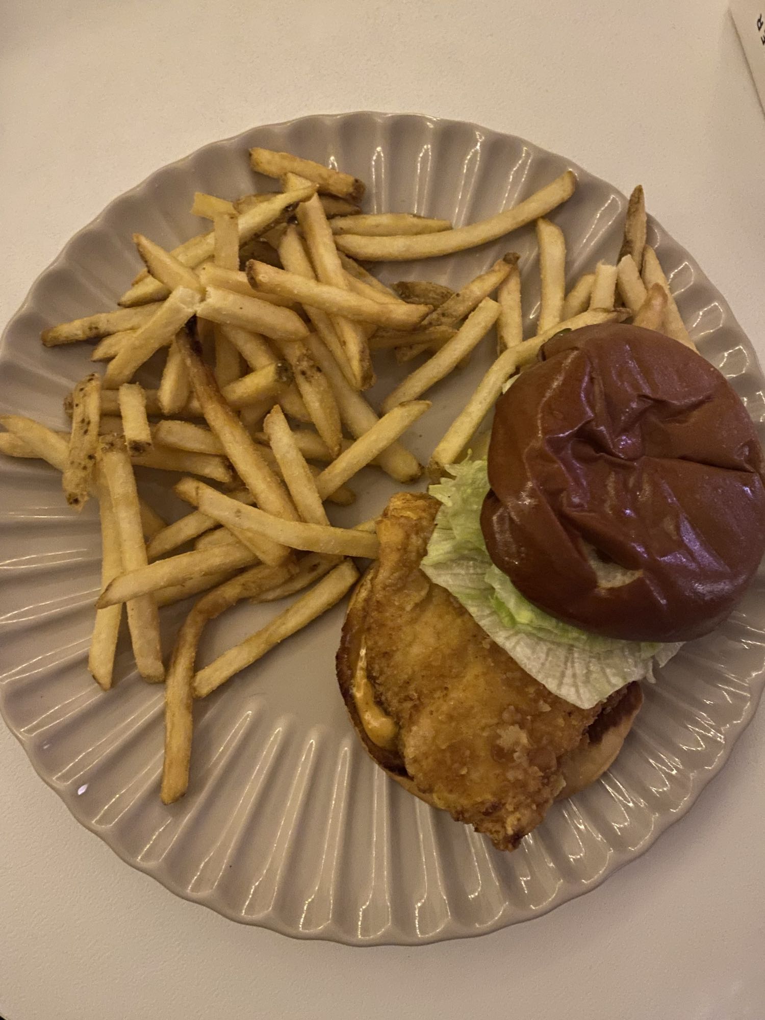 Chicken Burger & Fries
