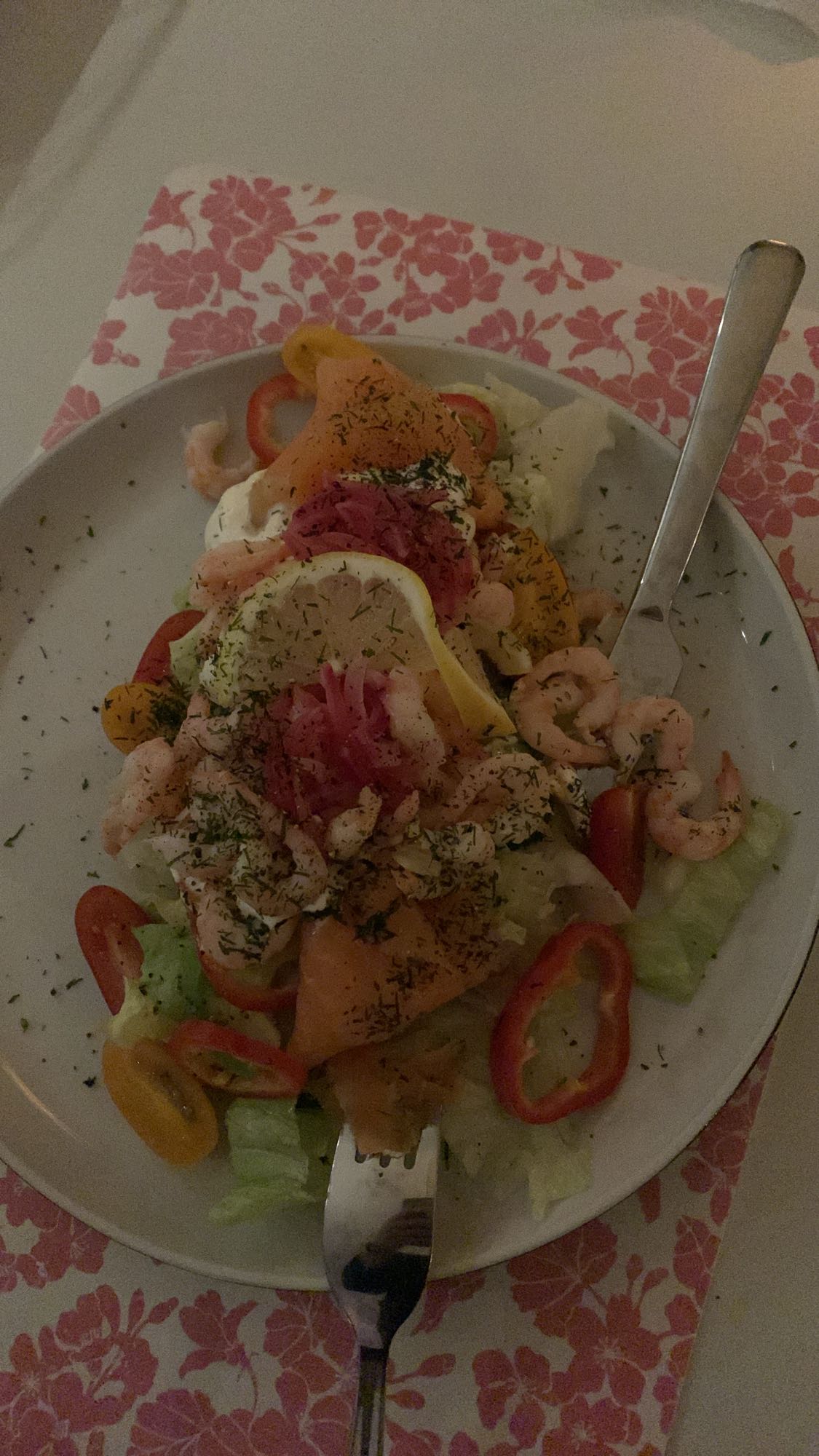 Räksallad med lax