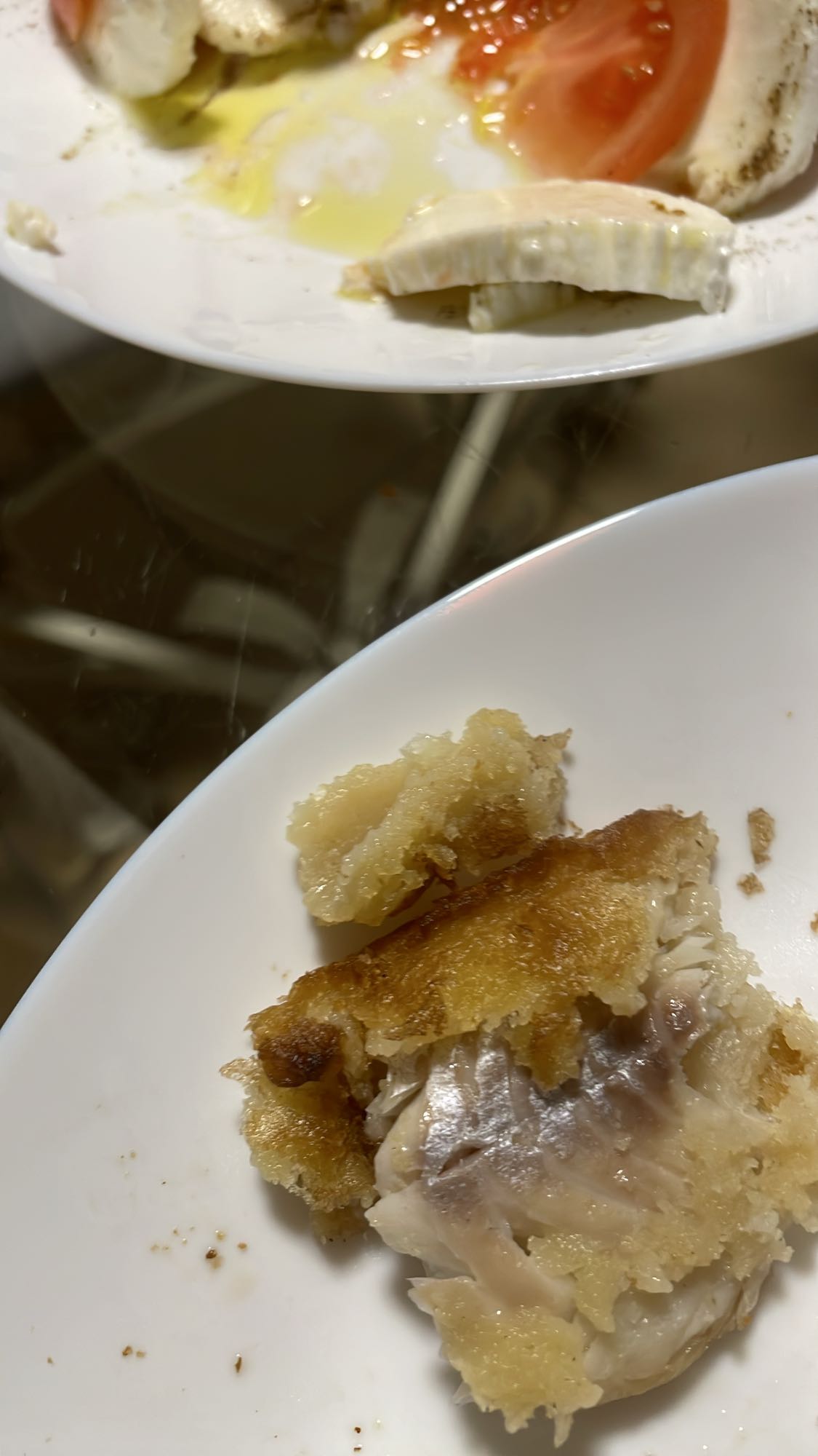 Poisson pané et salade