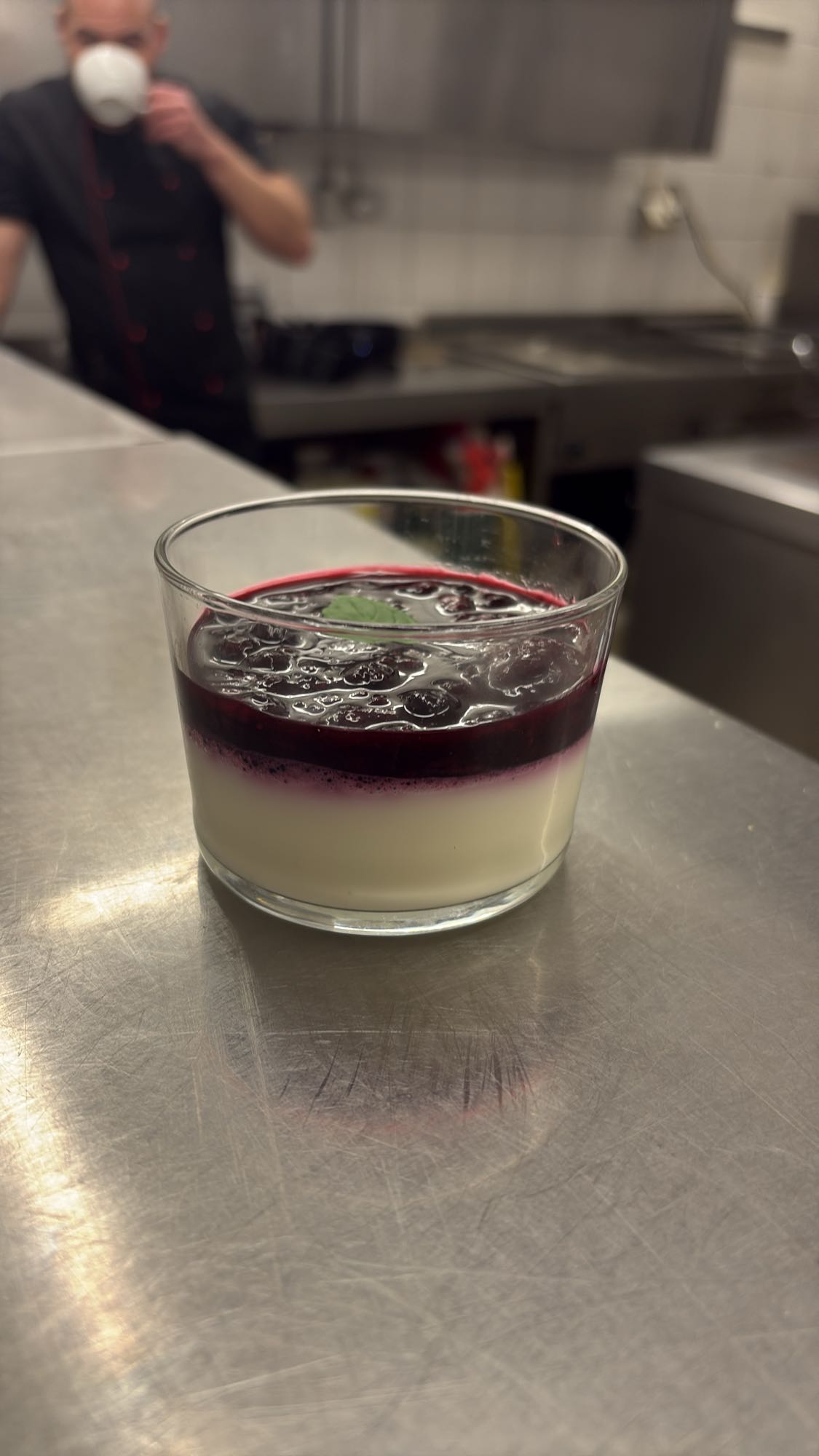 Panna cotta met bessen