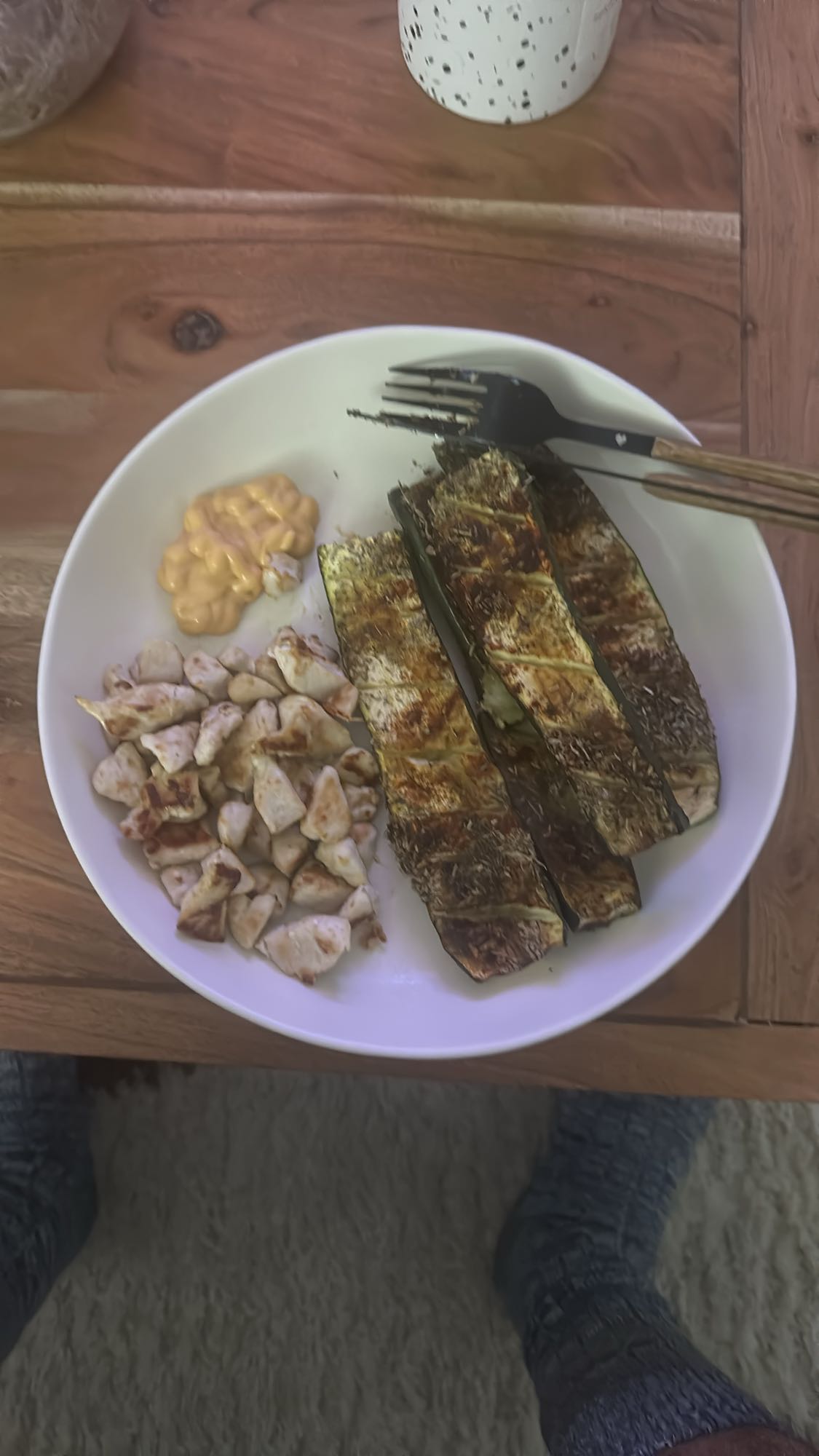 Poulet courgette sauce