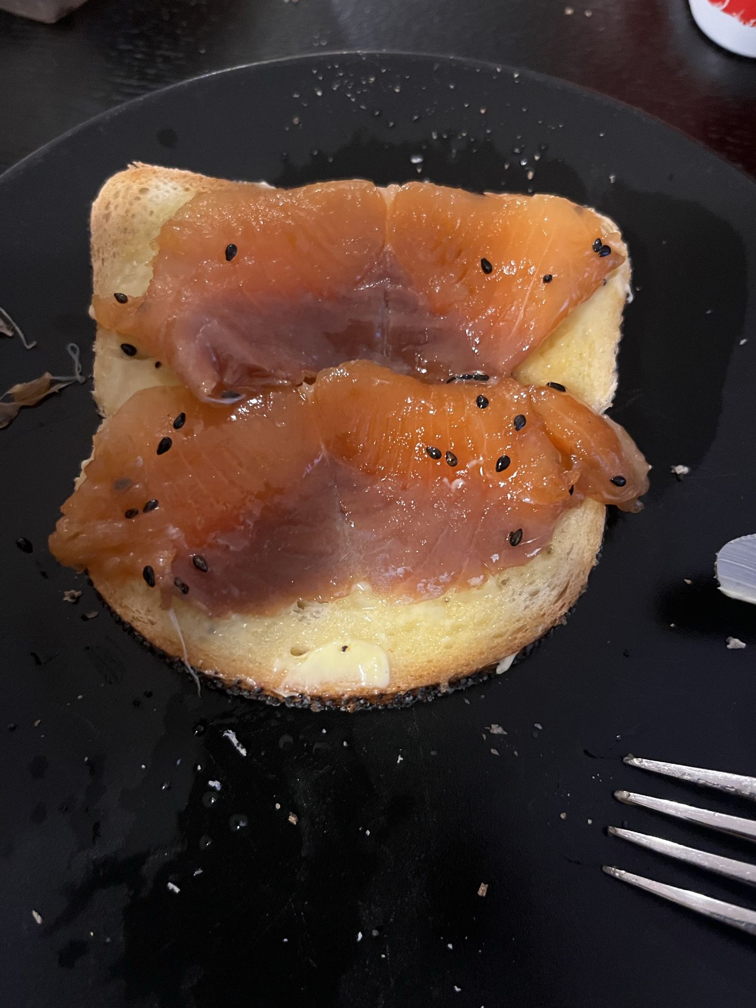 тост с лососем