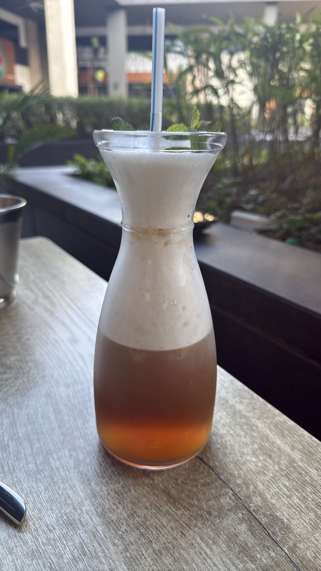 Iced Lemon Tea with Foam