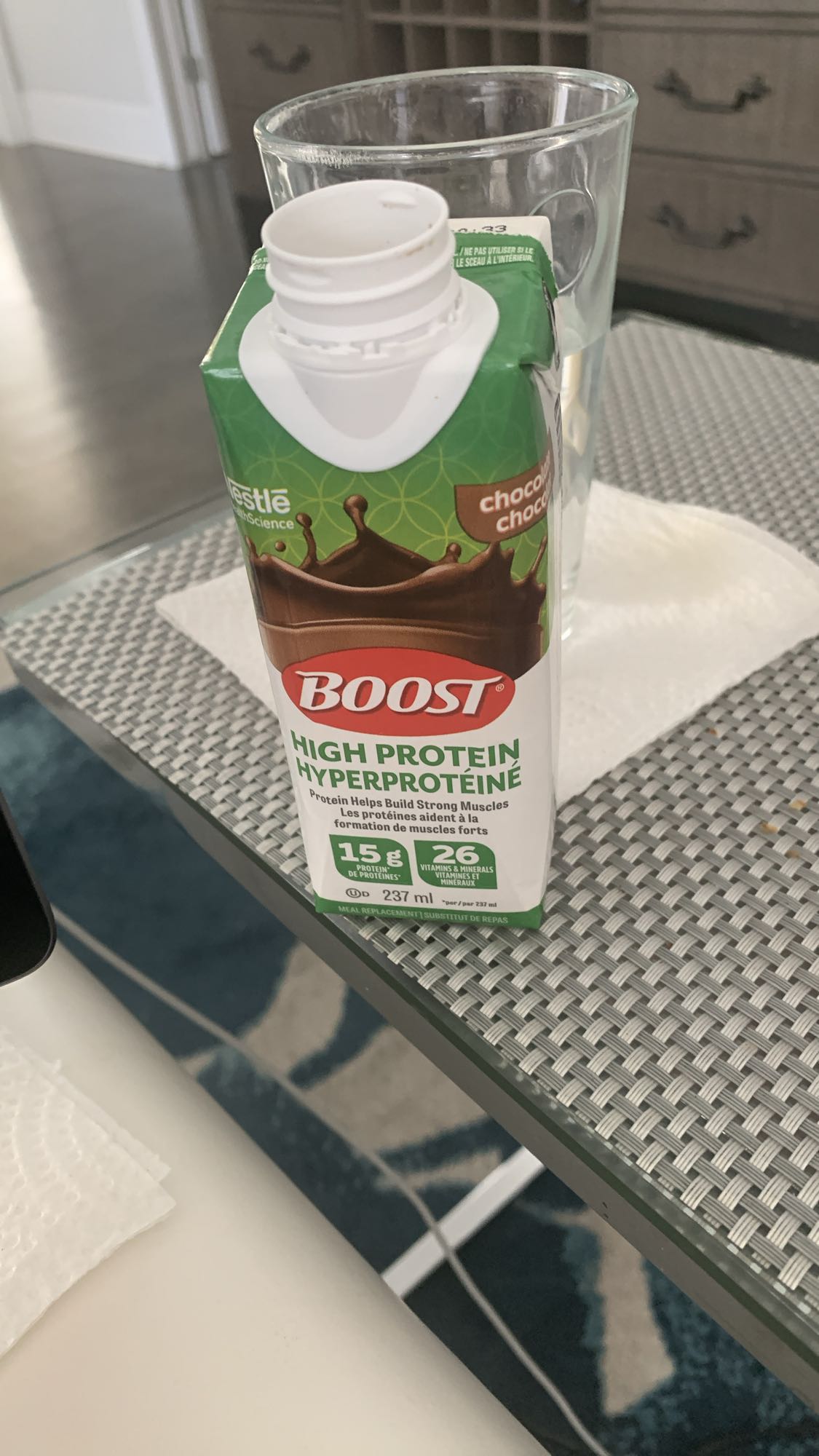 Boisson protéinée chocolat