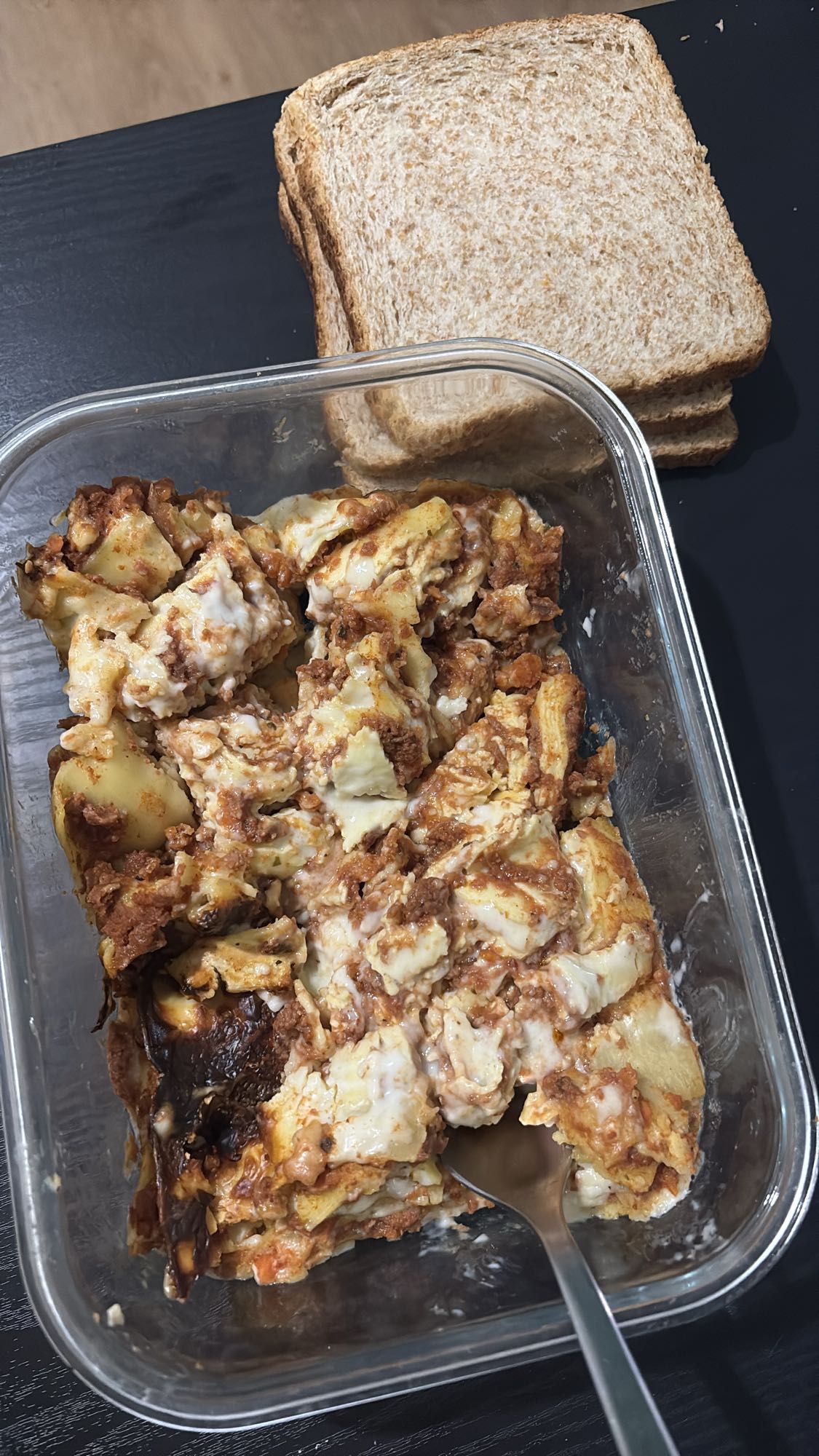 Lasagnes et pain complet