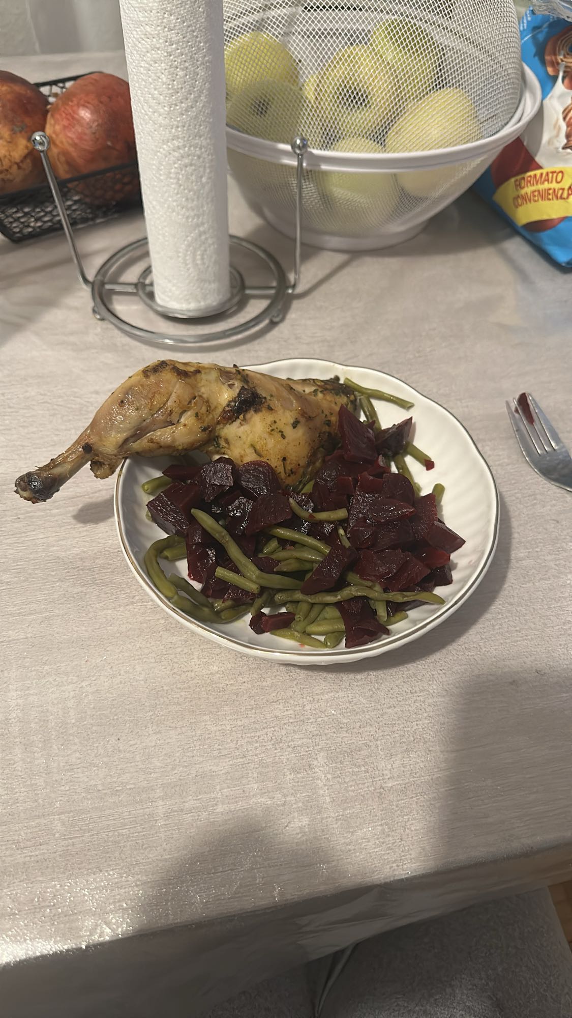 Cuisse de poulet avec légumes