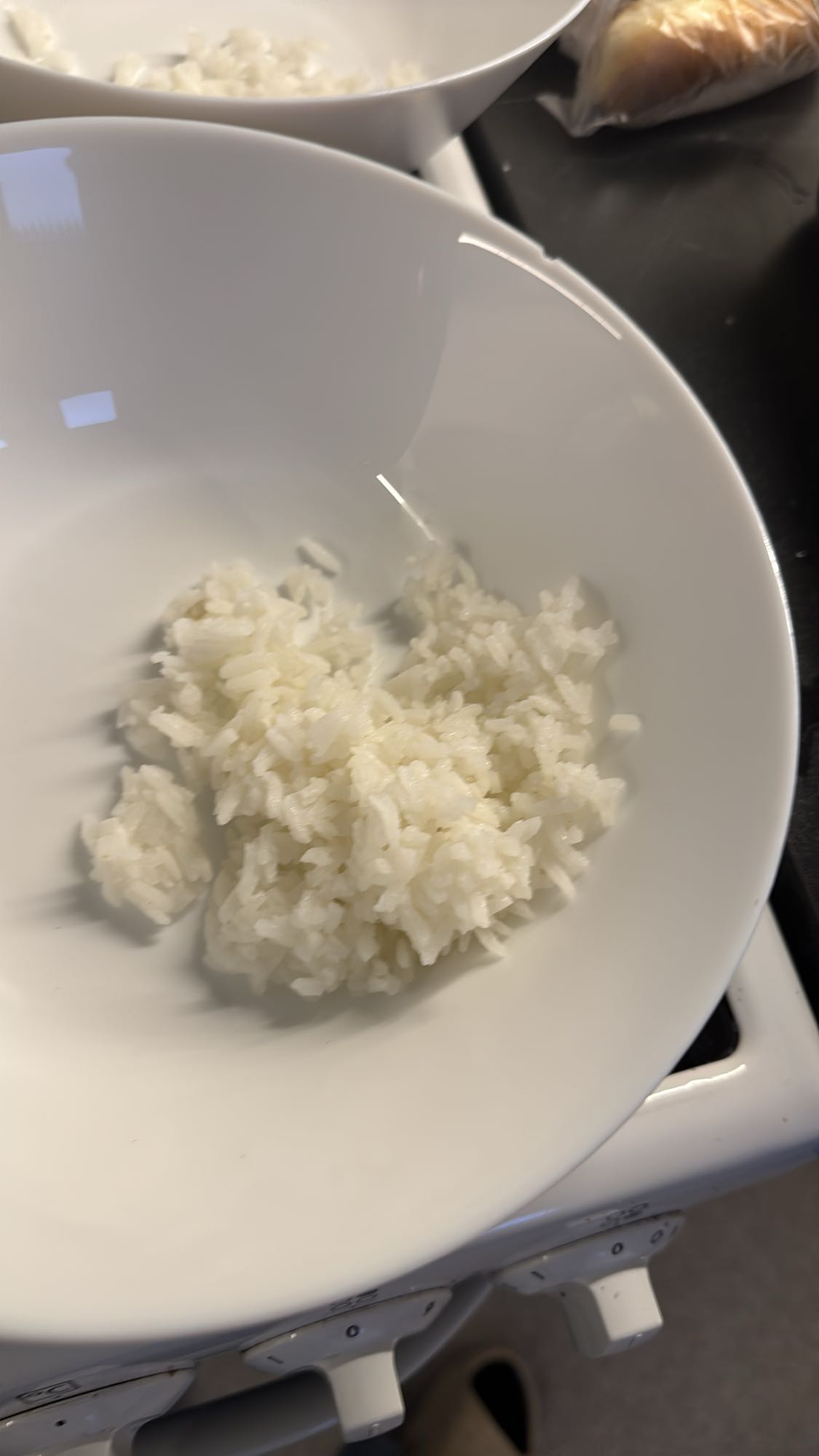 Liten portion kokt ris