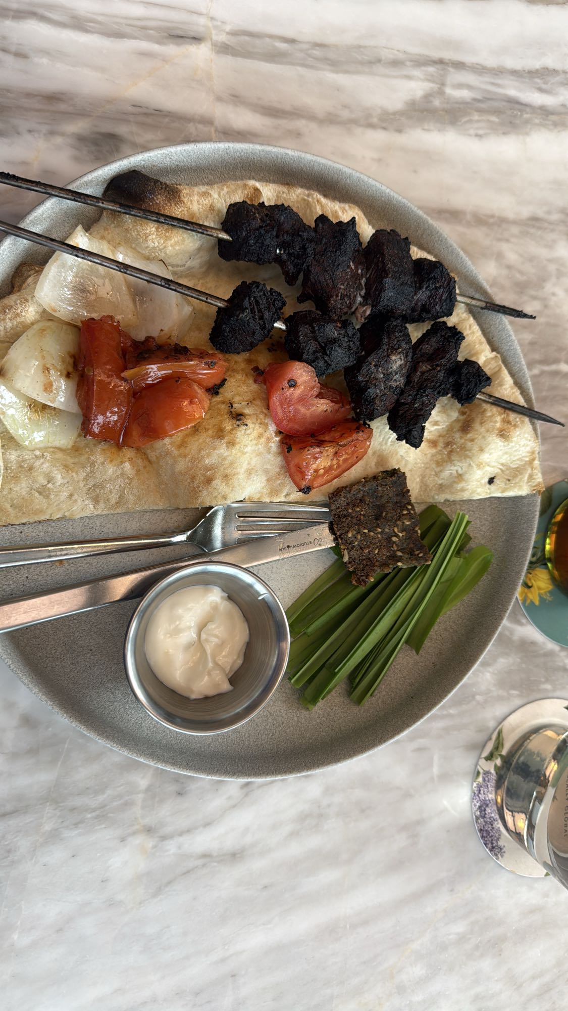 Grilled Beef Skewers Plate