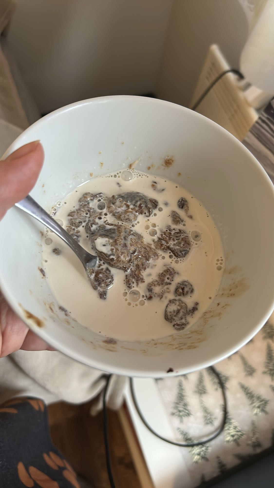 хлопья с молоком