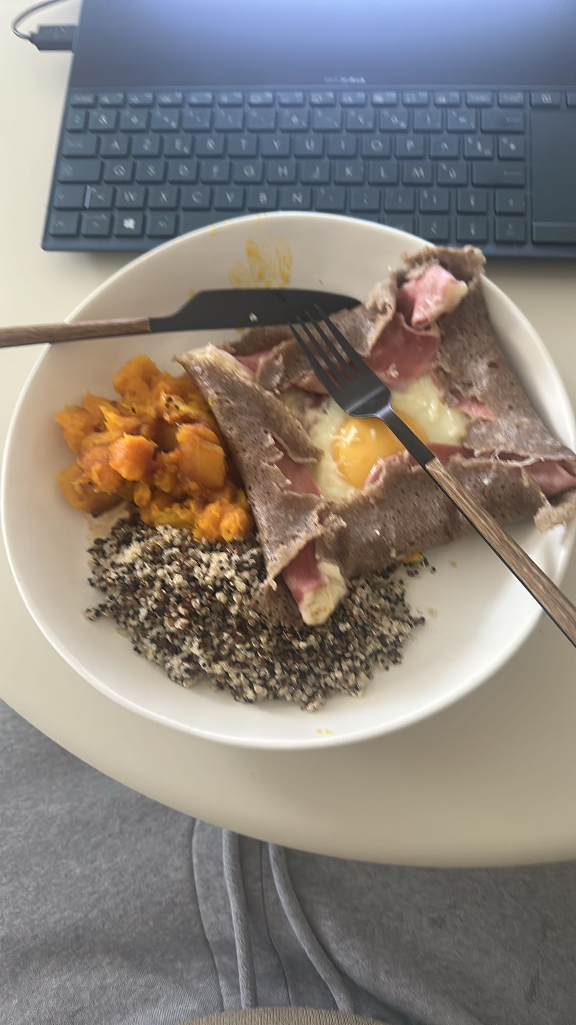 Galette œuf et quinoa