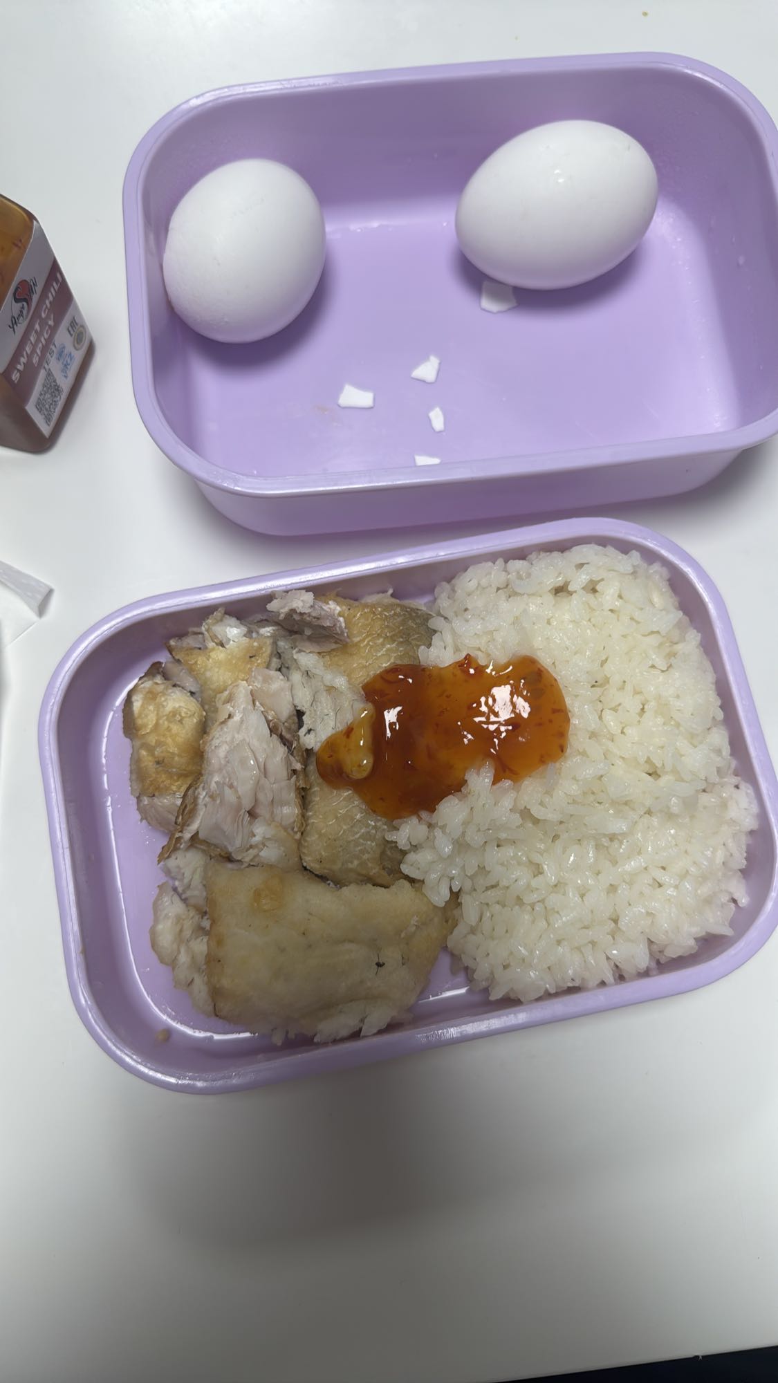 Курица с рисом и яйцами