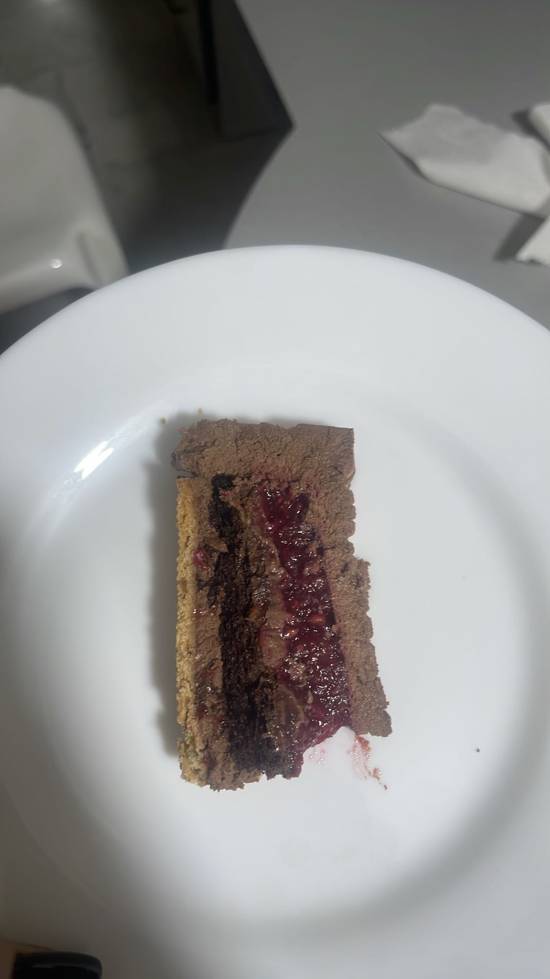 Chocolate Raspberry Cake Slice