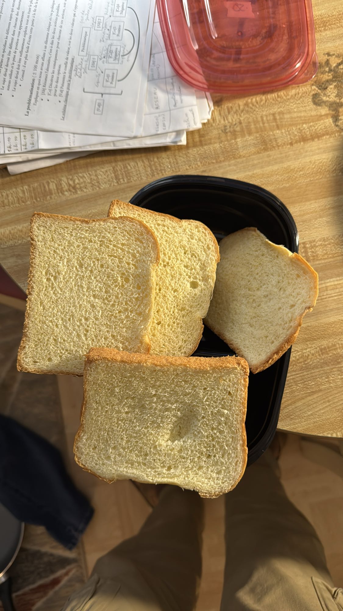 Tranches de pain blanc
