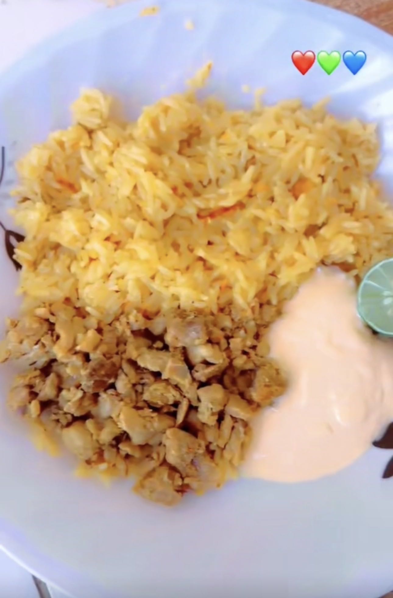 Chicken rice with sauce