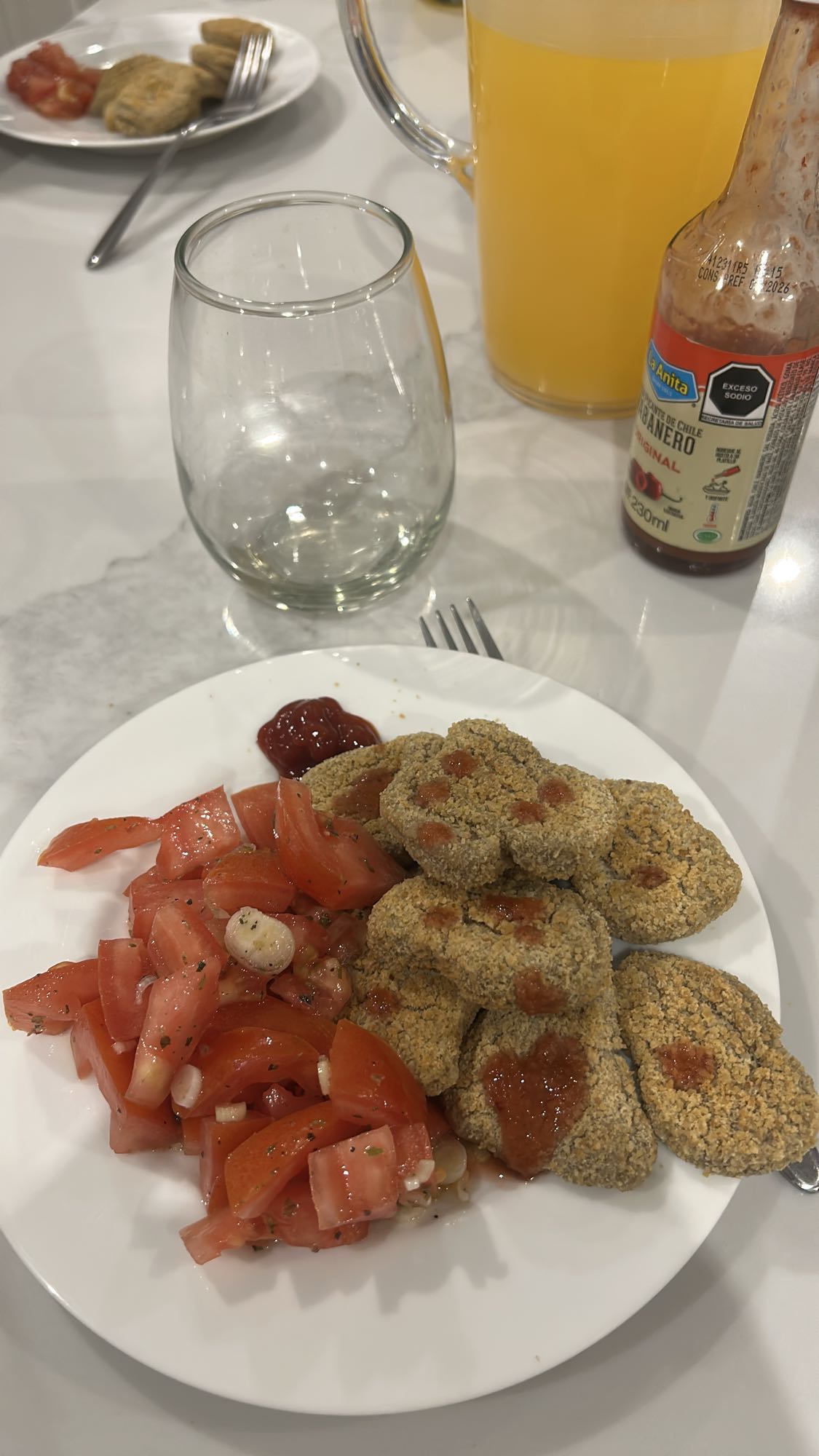 Nuggets con ensalada