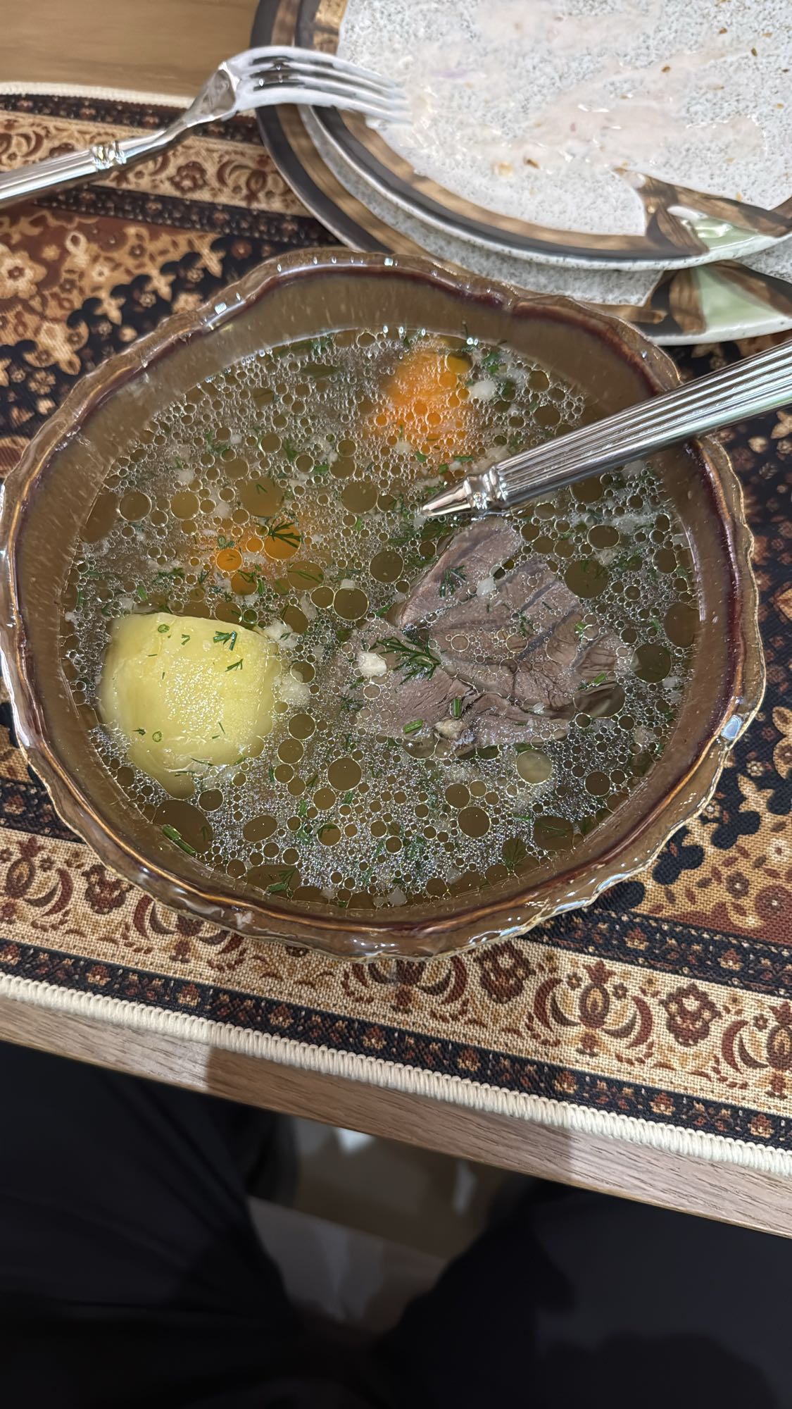 говяжий суп с овощами