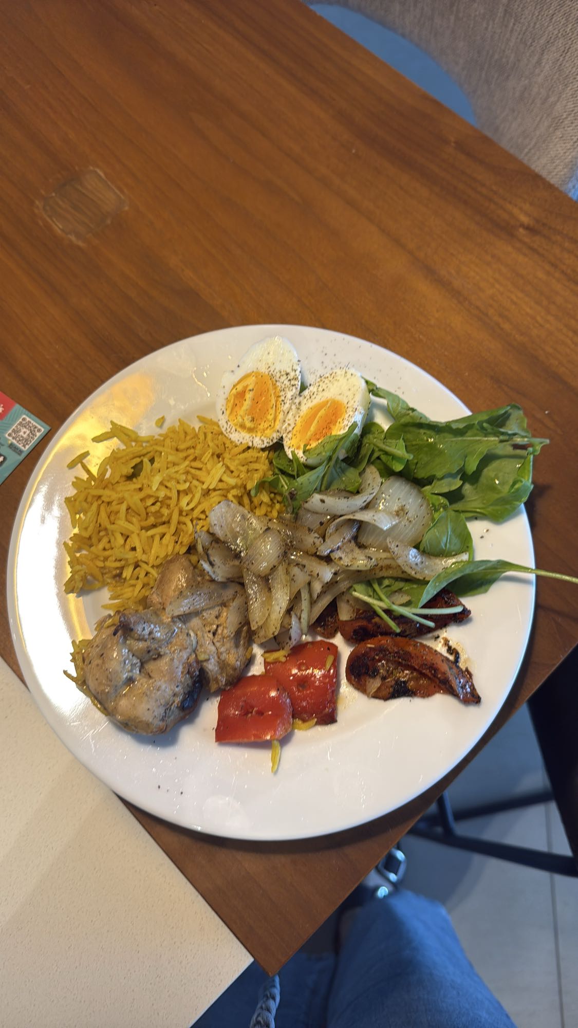 Chicken rice veggie plate