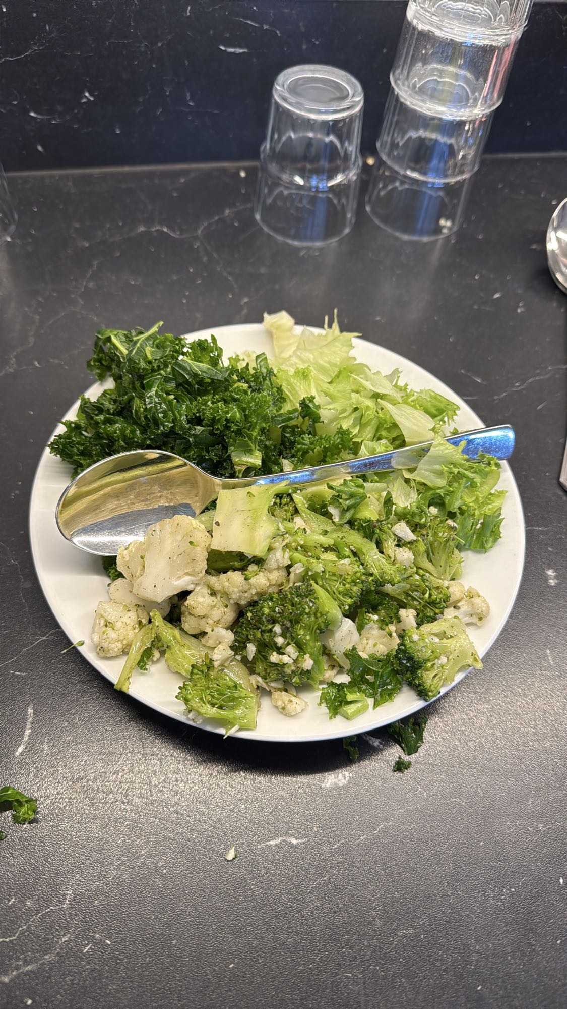 Grönsaksblandning tallrik