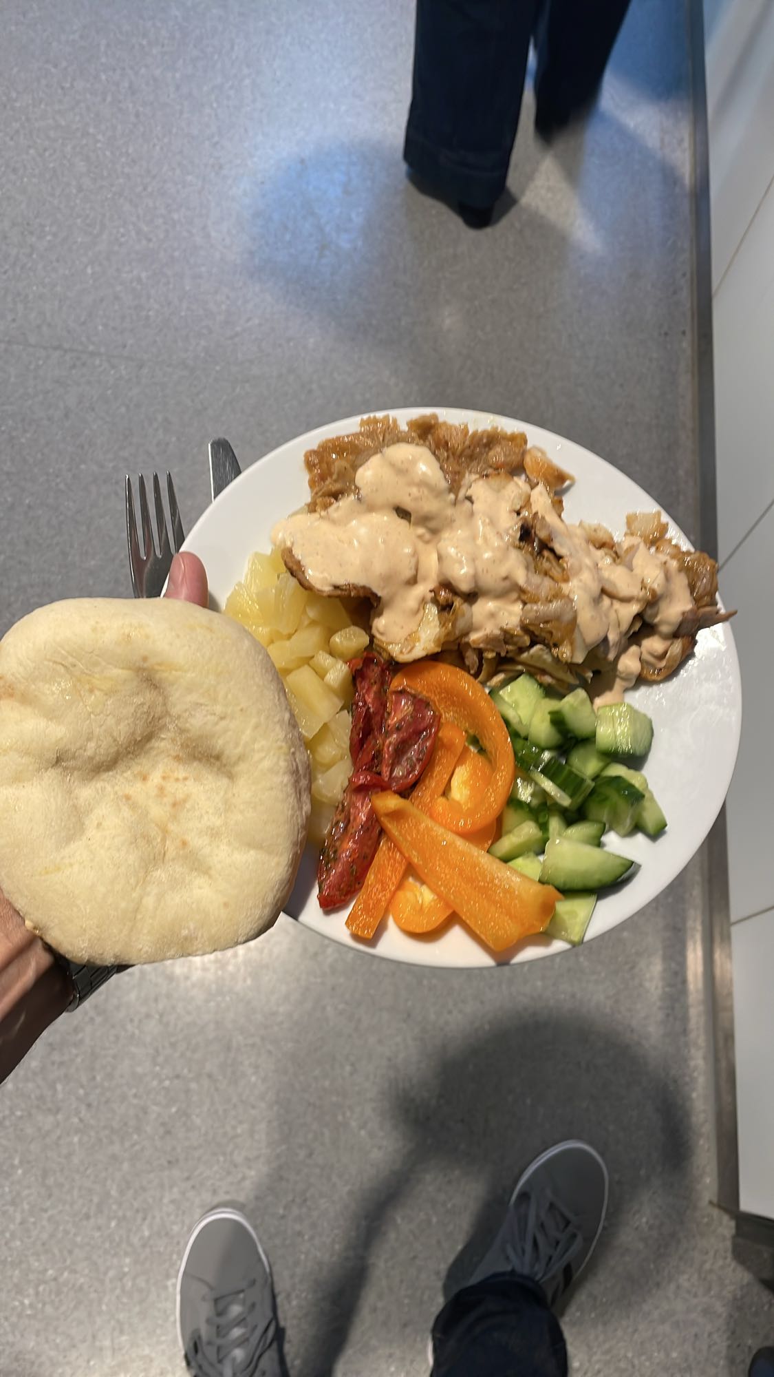 kycklingkebab med bröd