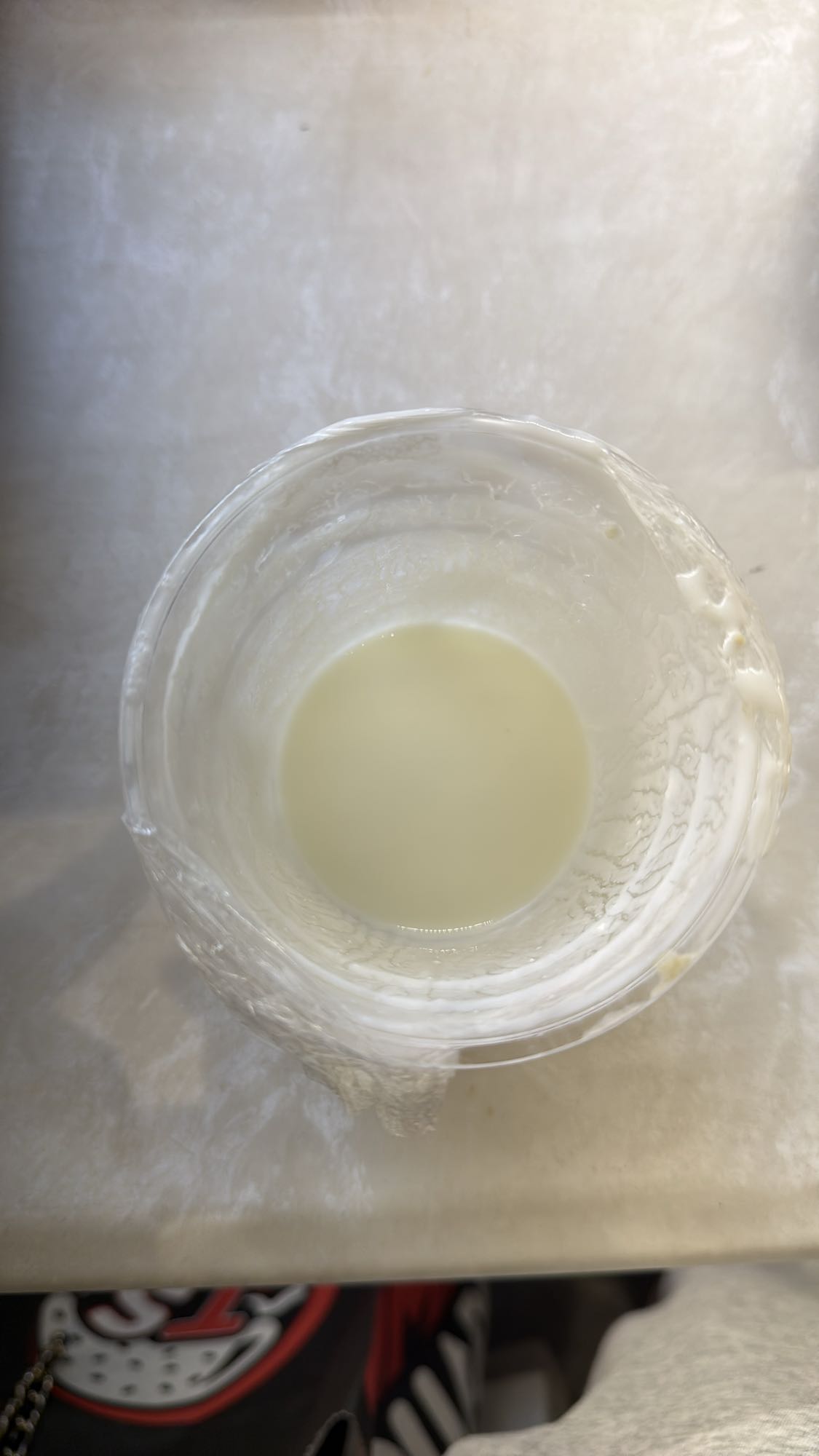 petite portion de lait