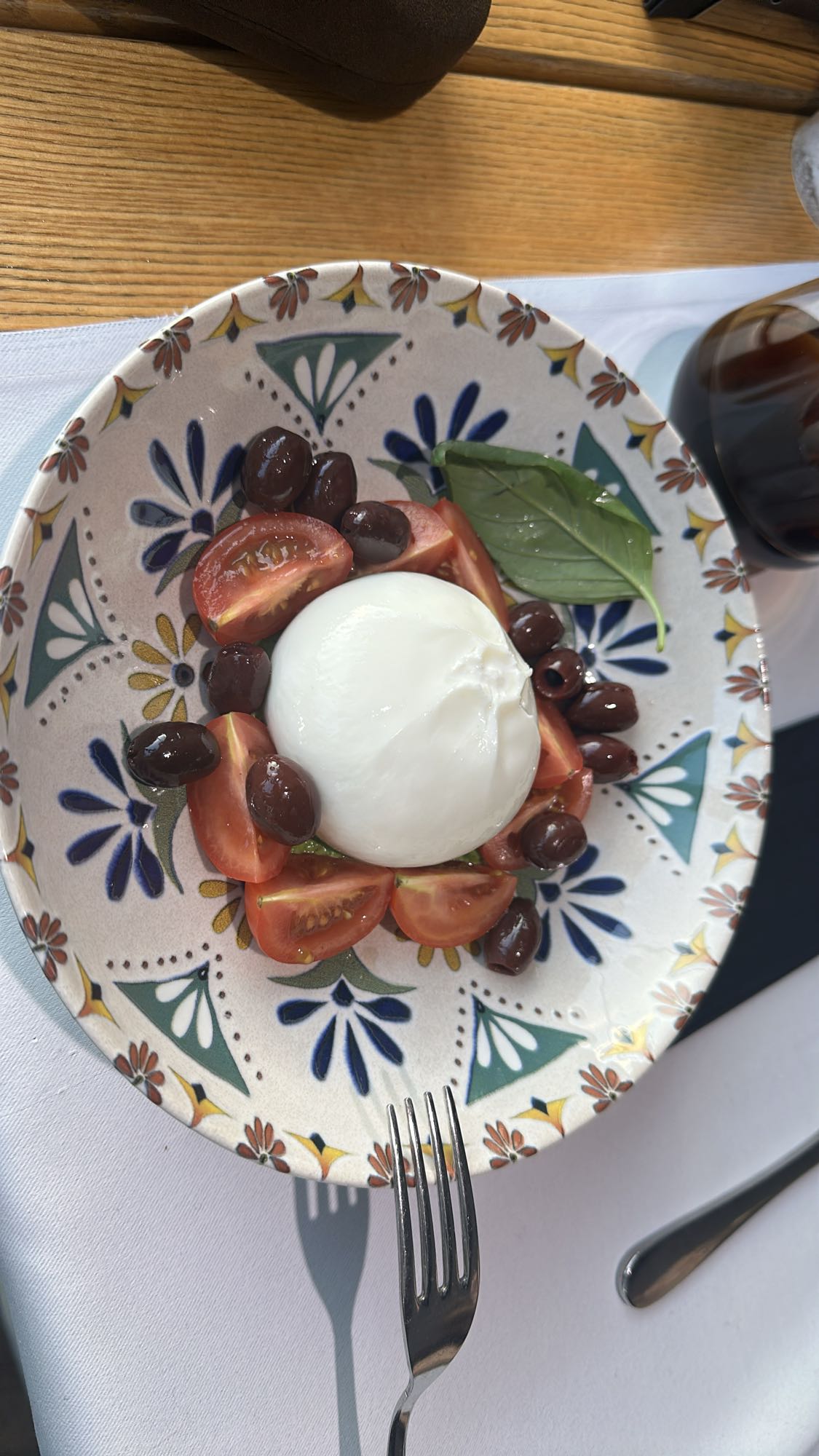 Caprese with olives
