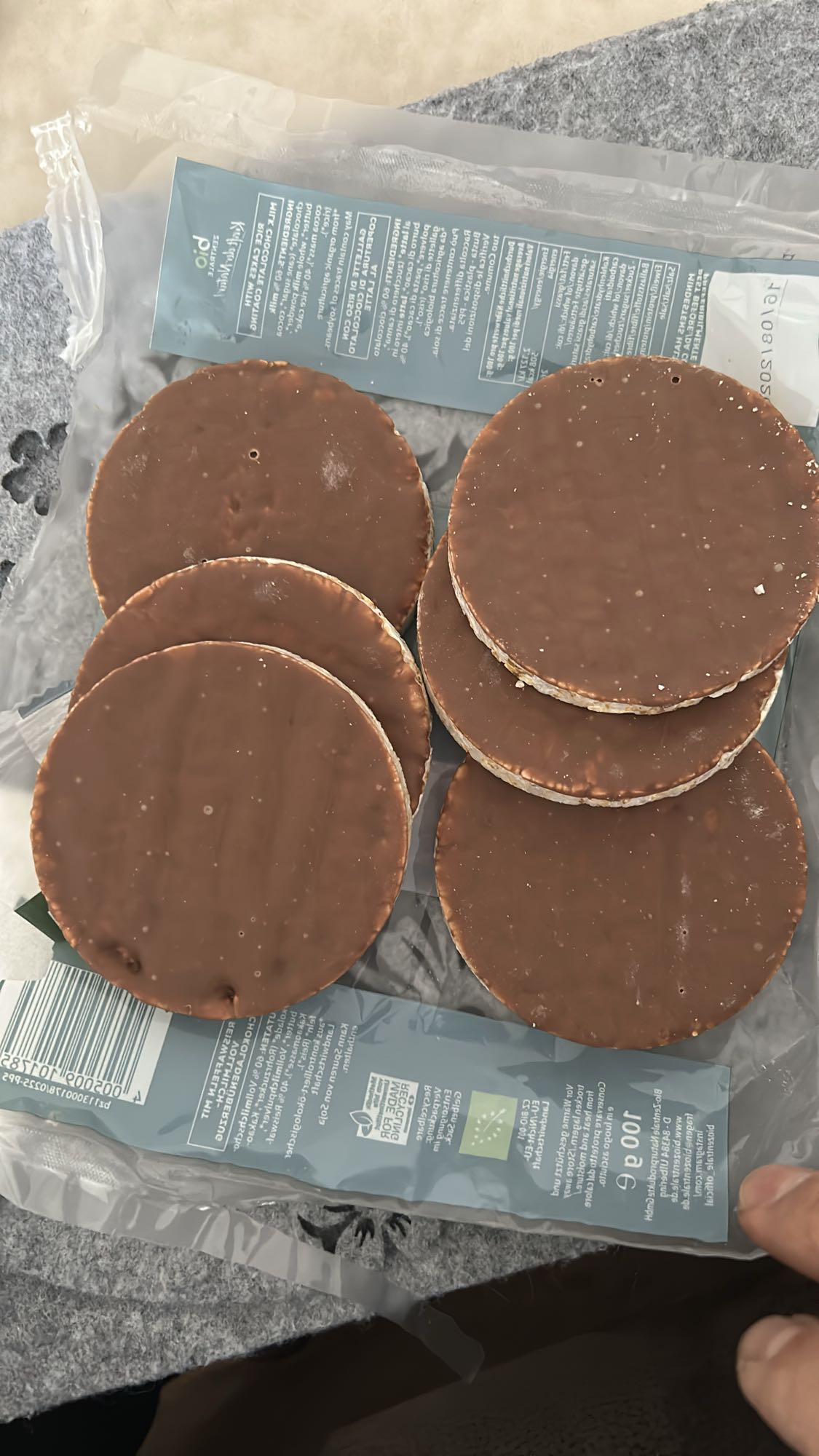 tortitas arroz con chocolate