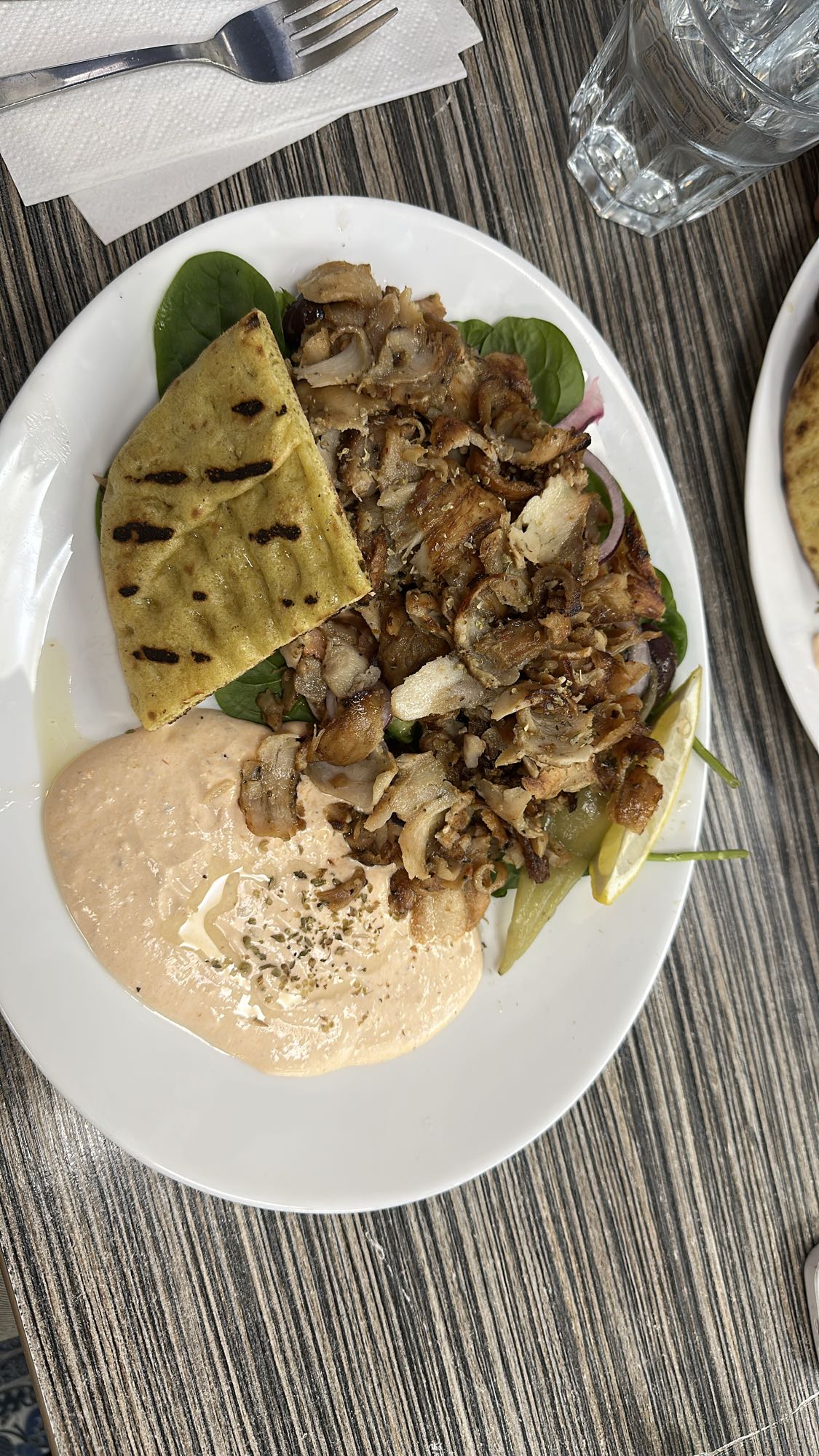 Kycklingkebabtallrik