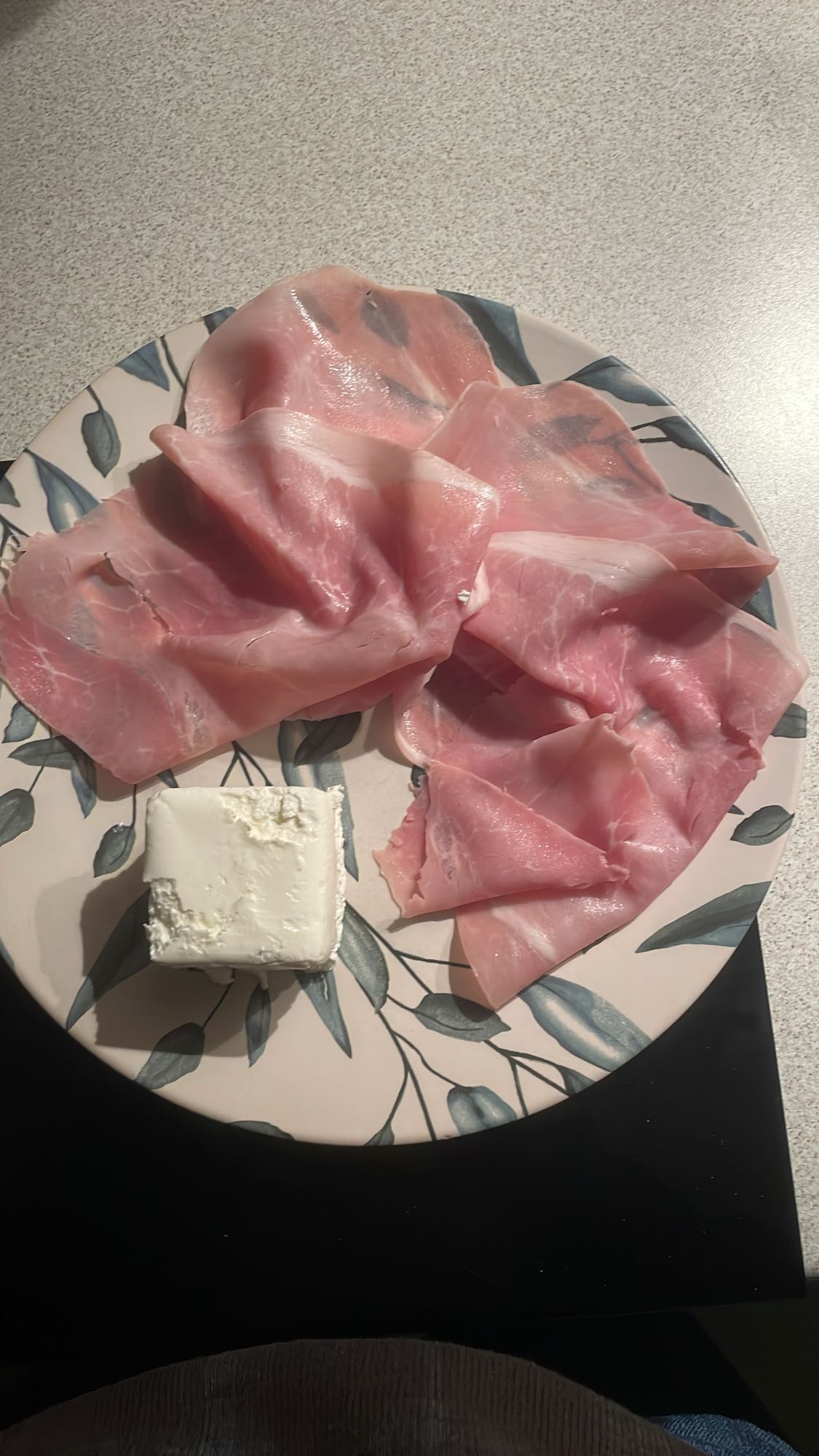 Jambon et fromage frais