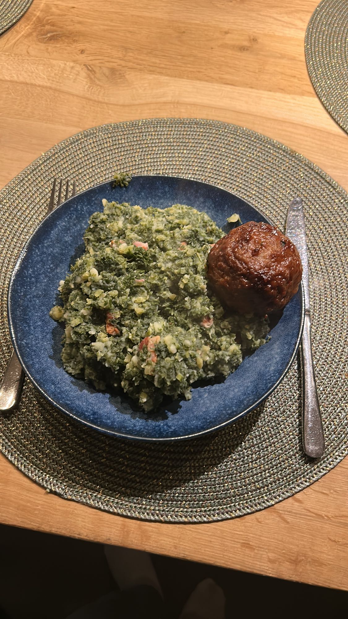 Boerenkool met gehaktbal