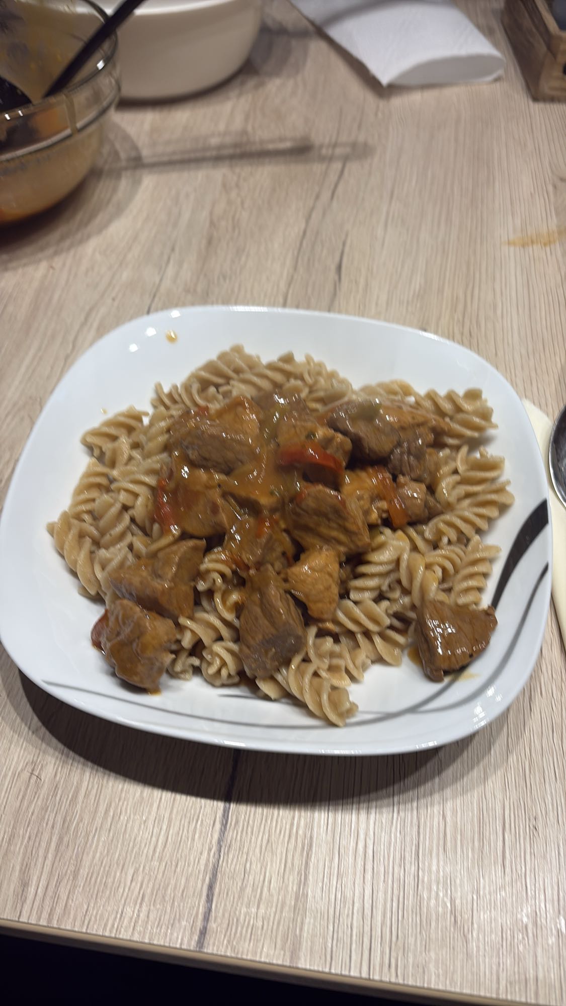 Volkoren pasta met rundvlees