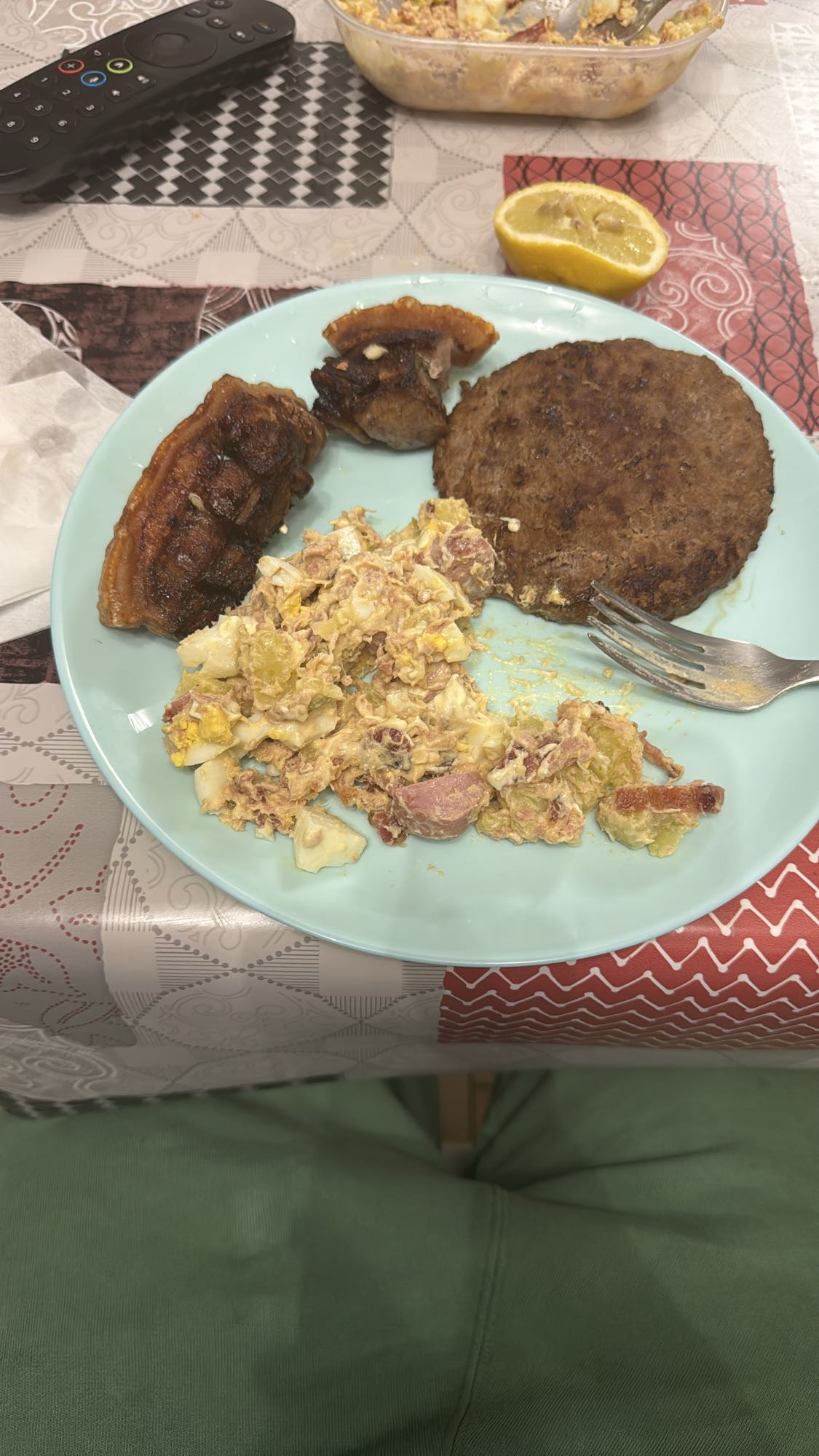 Fried plantain & beef mix
