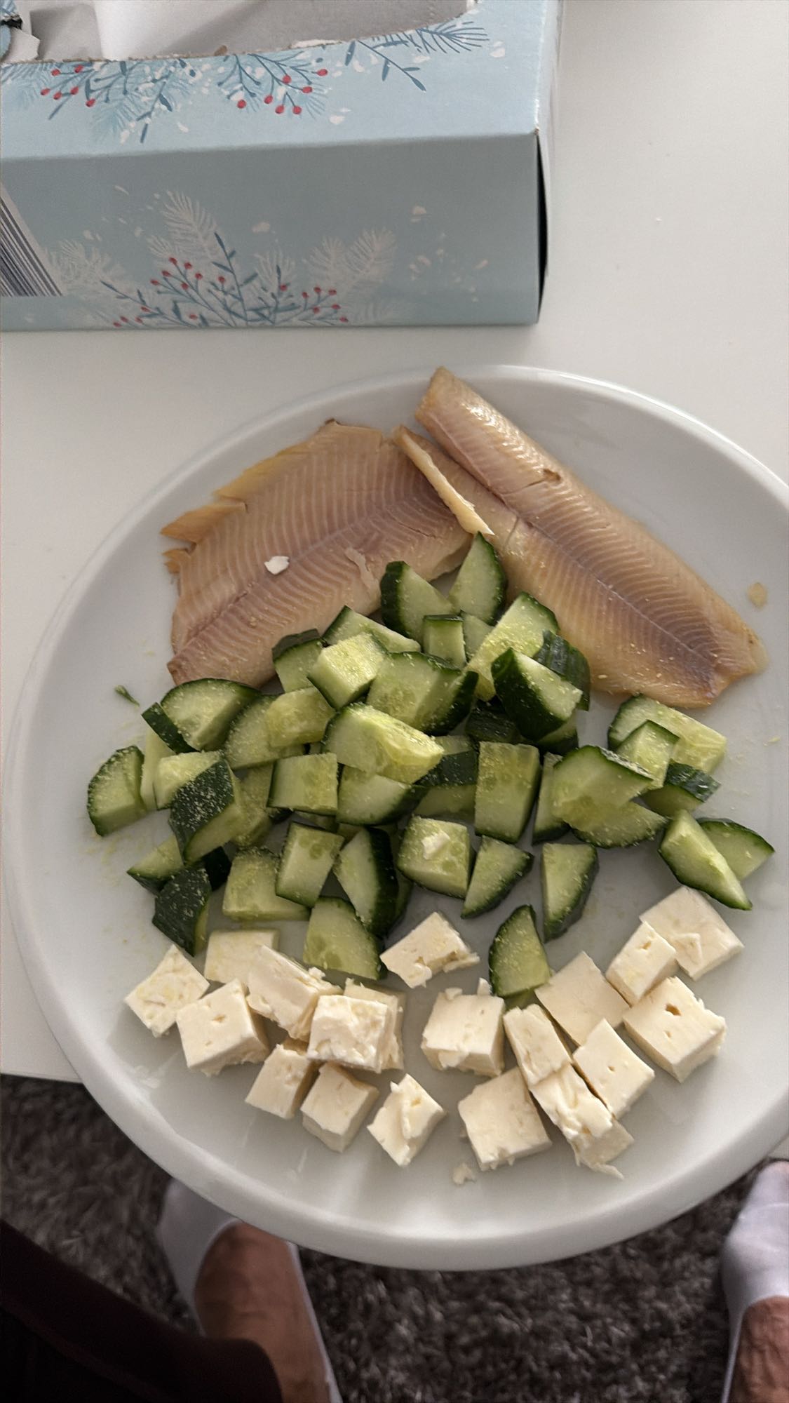 Gerookte vis met feta