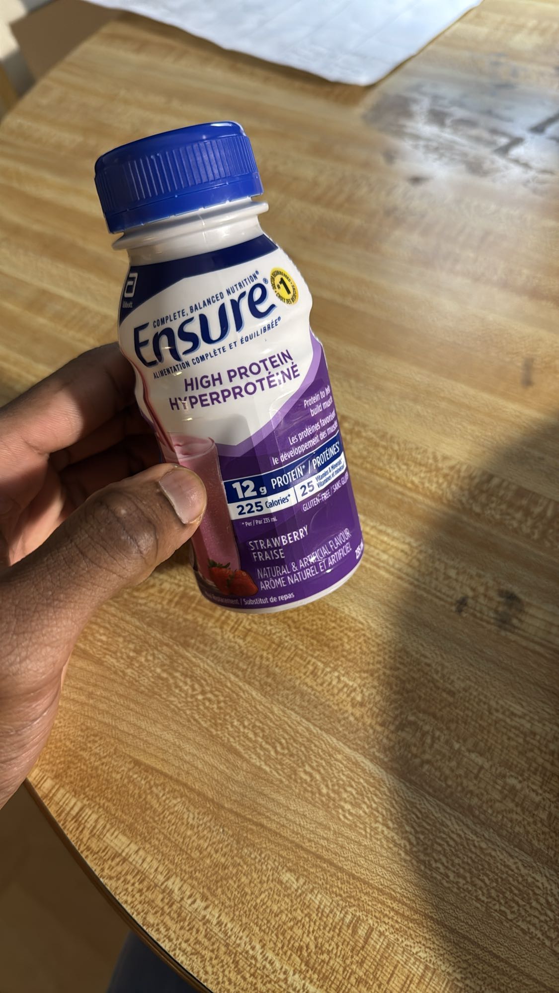 Boisson protéinée fraise